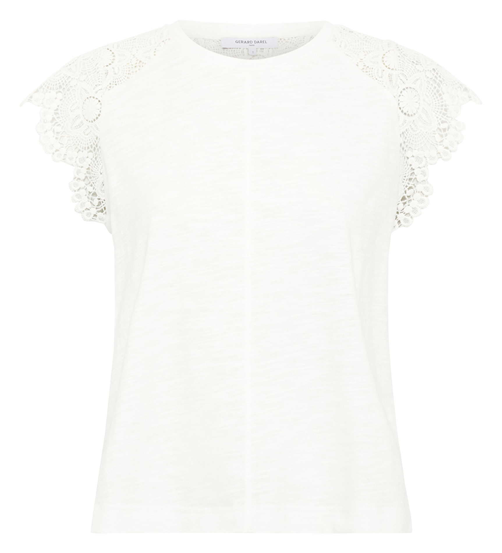 Gerade geschnittenes Rundhals-T-Shirt aus Baumwolle GERARD DAREL Weiss