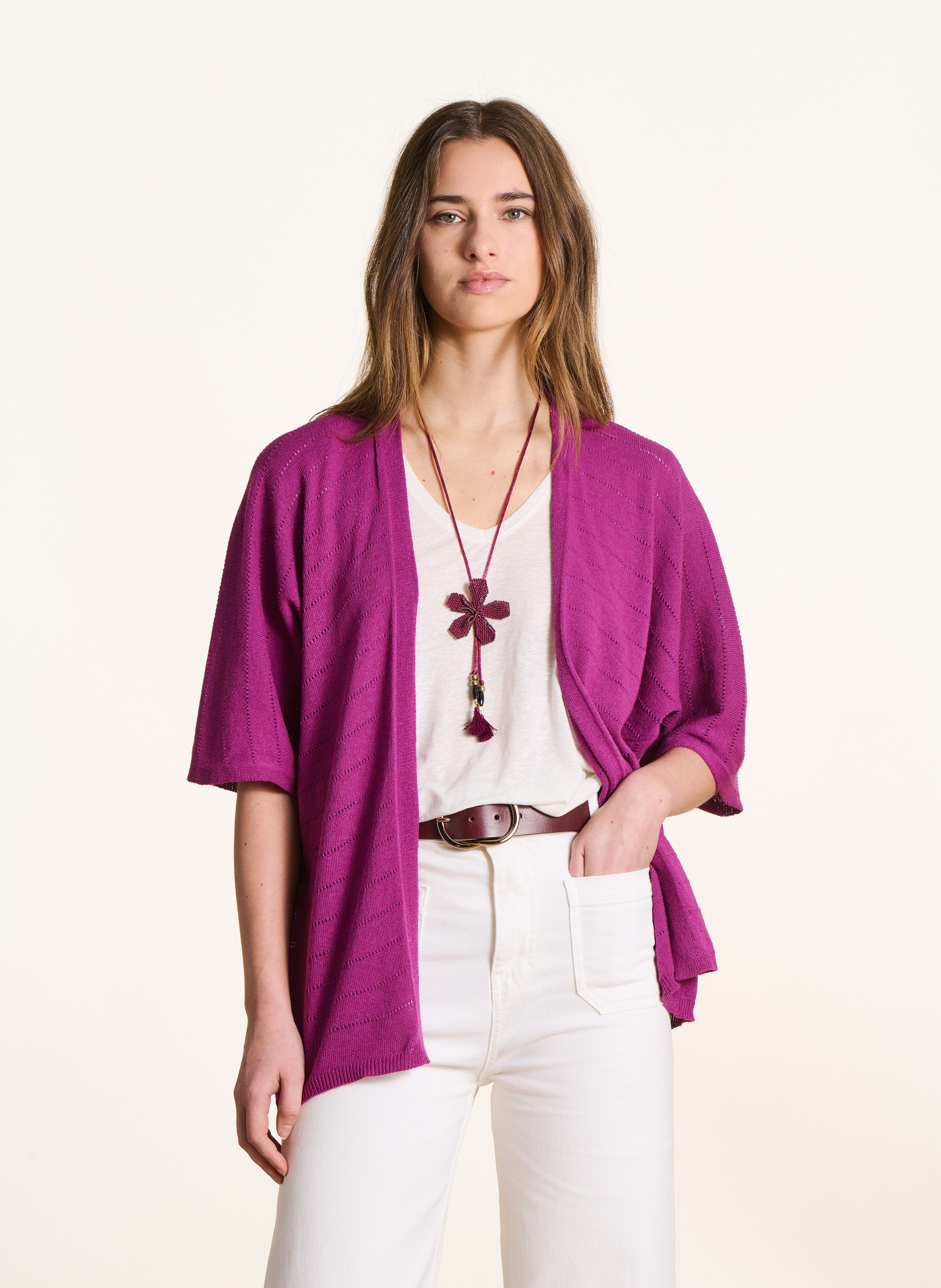 Strickjacke aus Baumwoll-Mix LA FEE MARABOUTEE