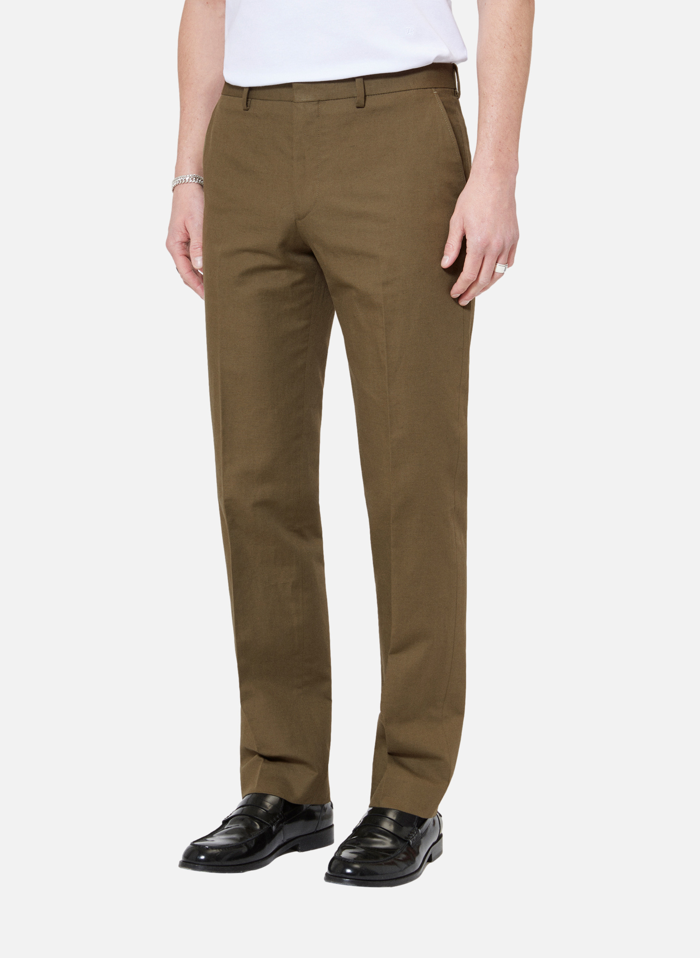 Pantalon de costume en coton lin THE KOOPLES