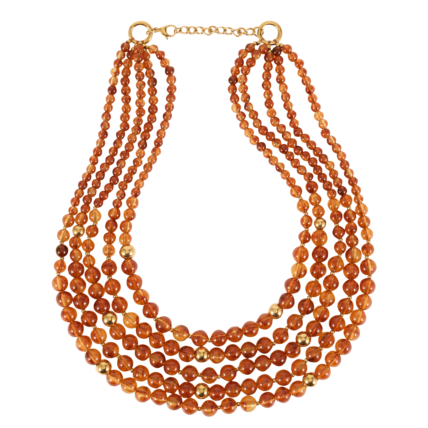 Bead necklace AU PRINTEMPS PARIS Brown