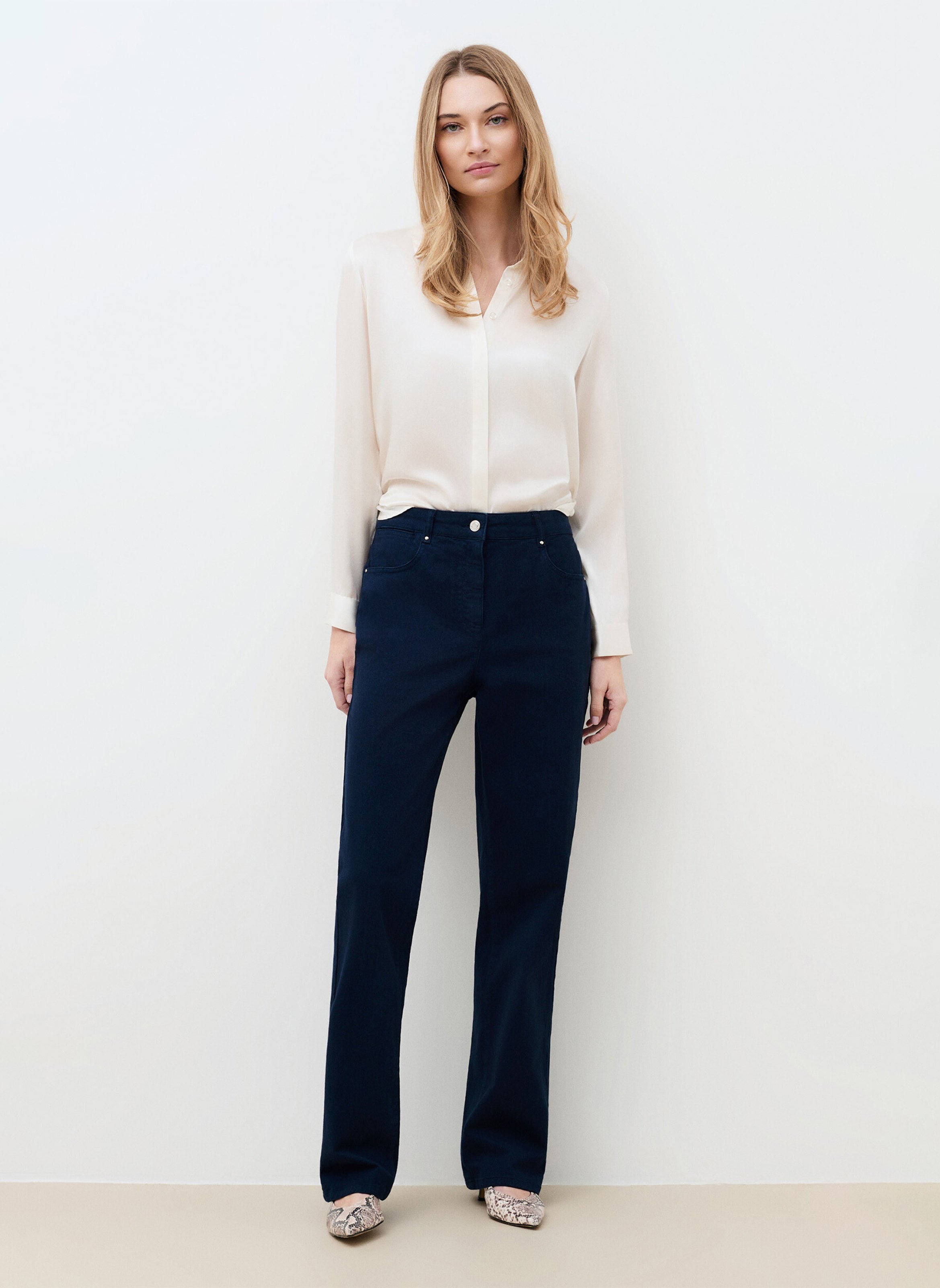 Straight Cut Jeans aus Bio-Baumwoll-Mix CAROLL Blau