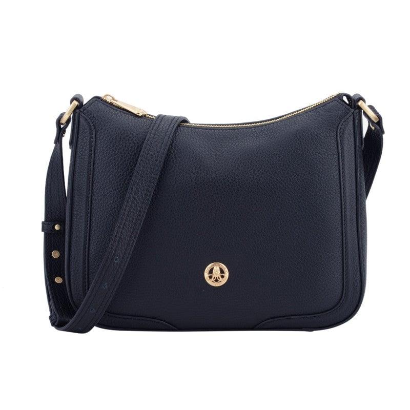 Crossbody bag in cowhide leather Blue