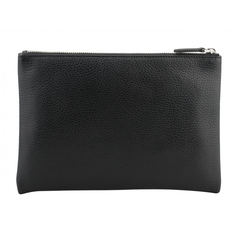 Calfskin leather shoulder bag Black