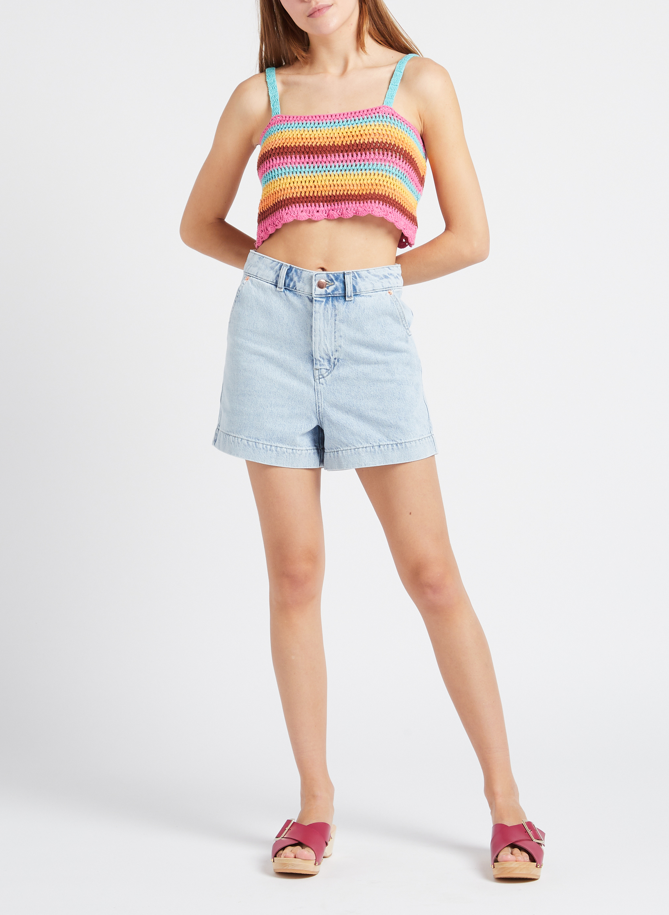 Sabots sandales à petit talon ouverts avec boucle SABOTS YOUYOU Rouge