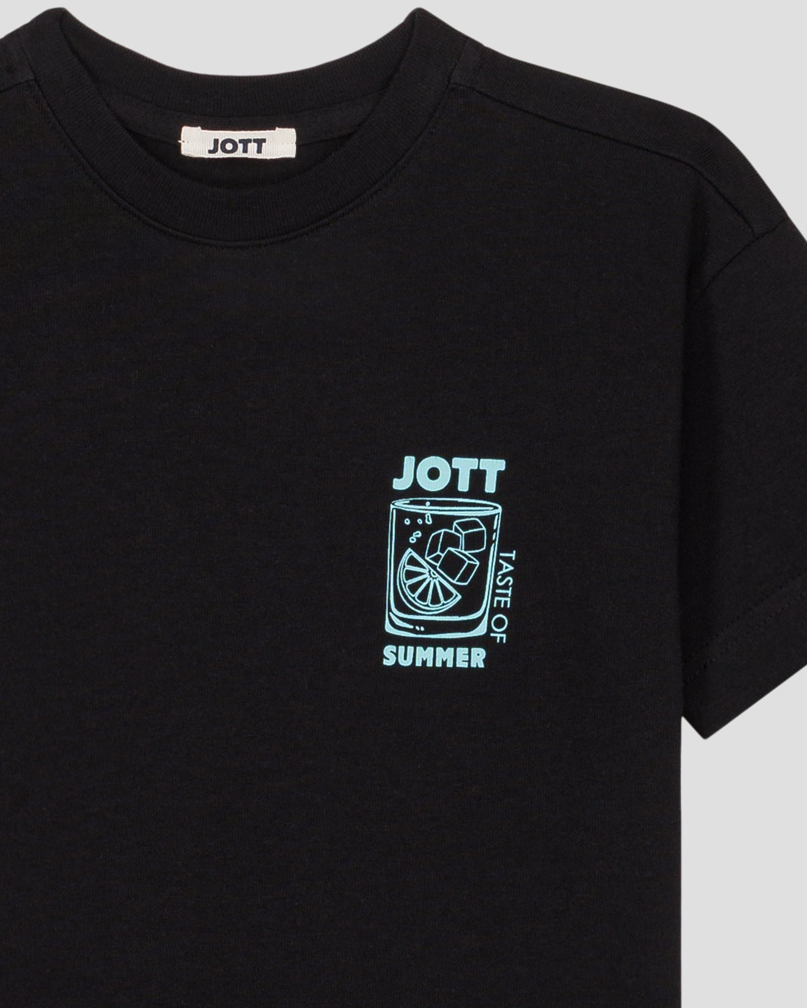 T-shirt enfant col rond imprimé mattia JOTT Noir