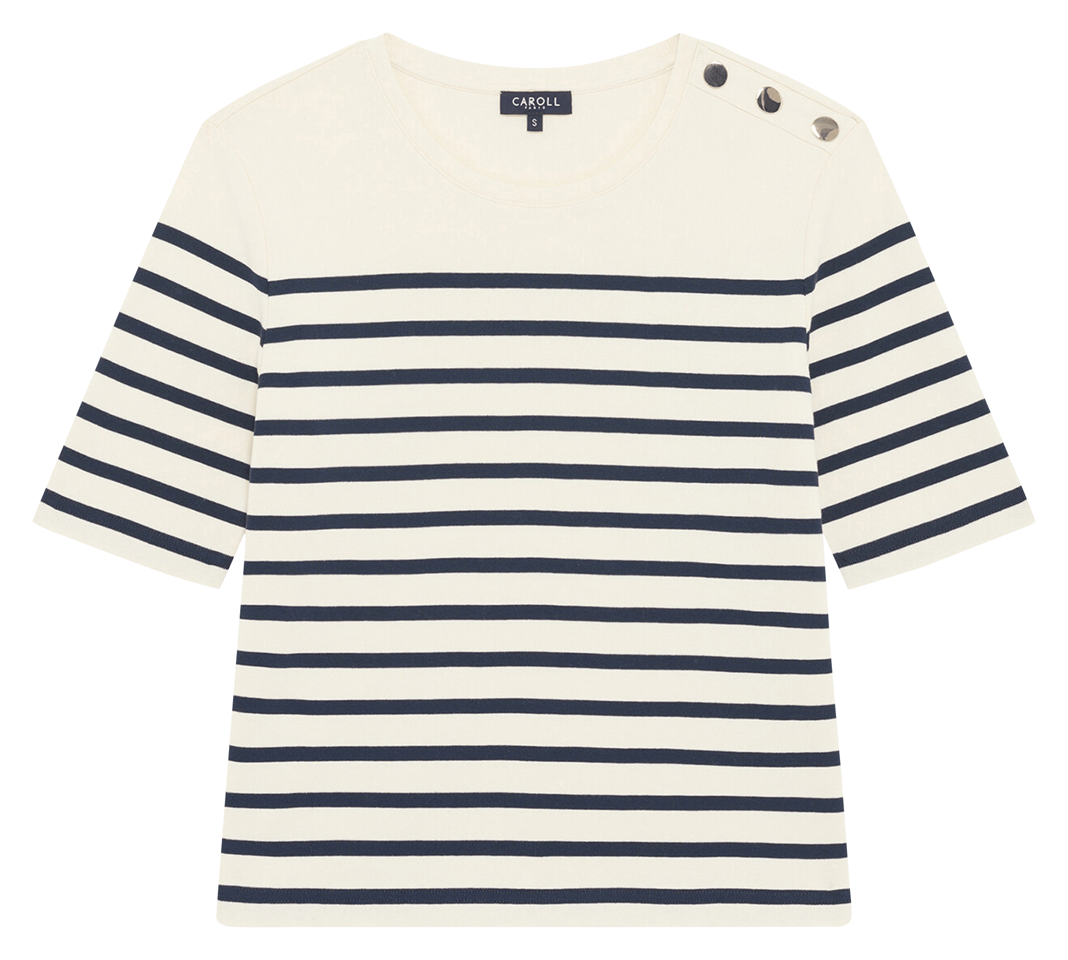 Camiseta con cuello redondo  CAROLL Beige