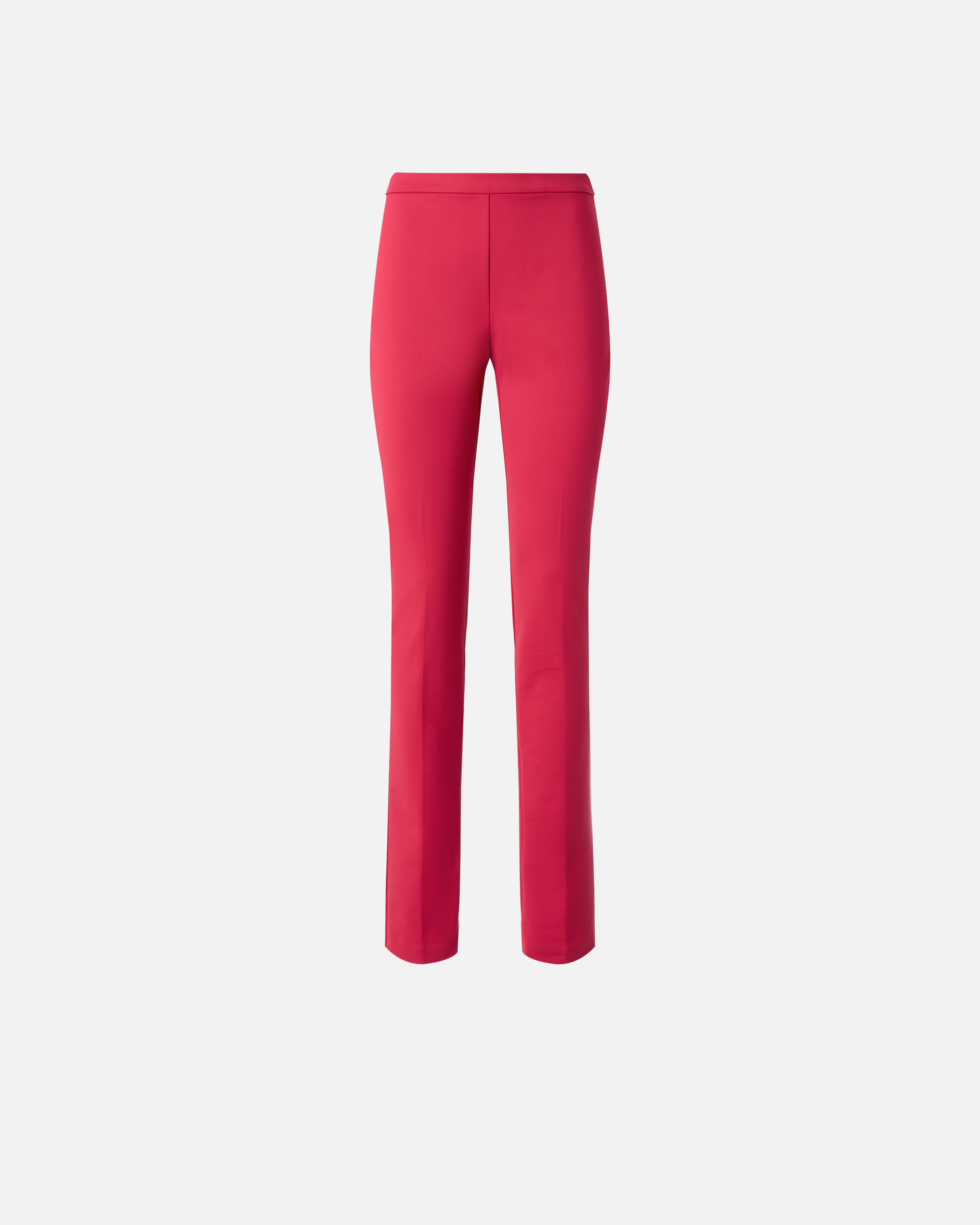 Pantalon en satin de coton avec pli PINKO Rouge