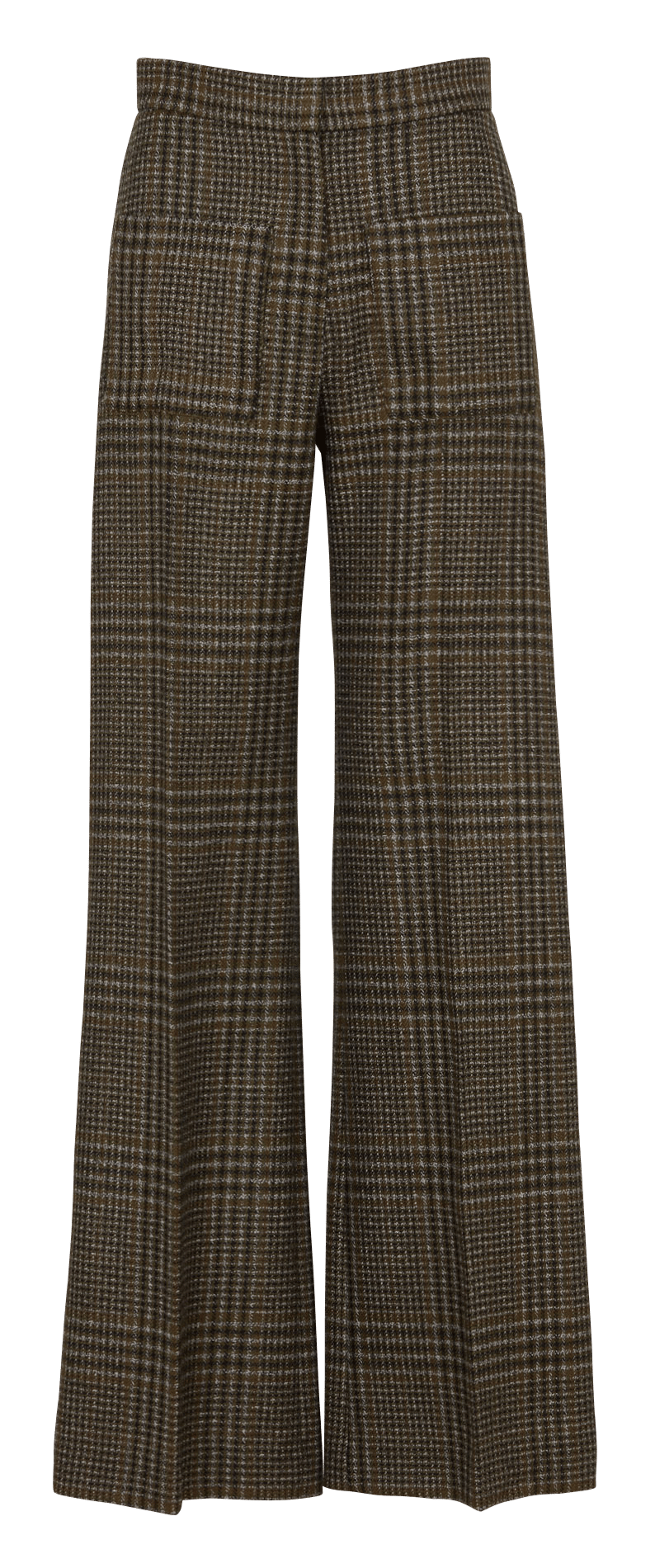 Pantalon évasé tailleur tweed MARGAUX LONNBERG Vert