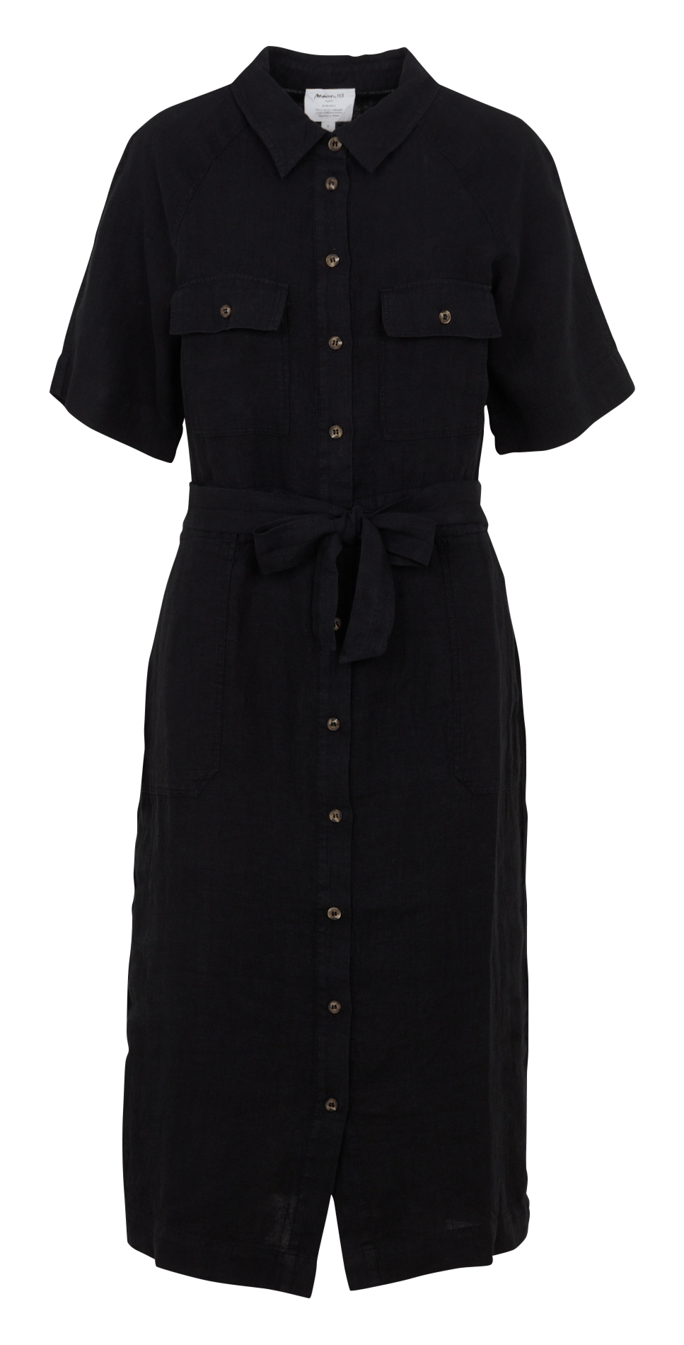 Robe midi en lin MAISON 123 Noir