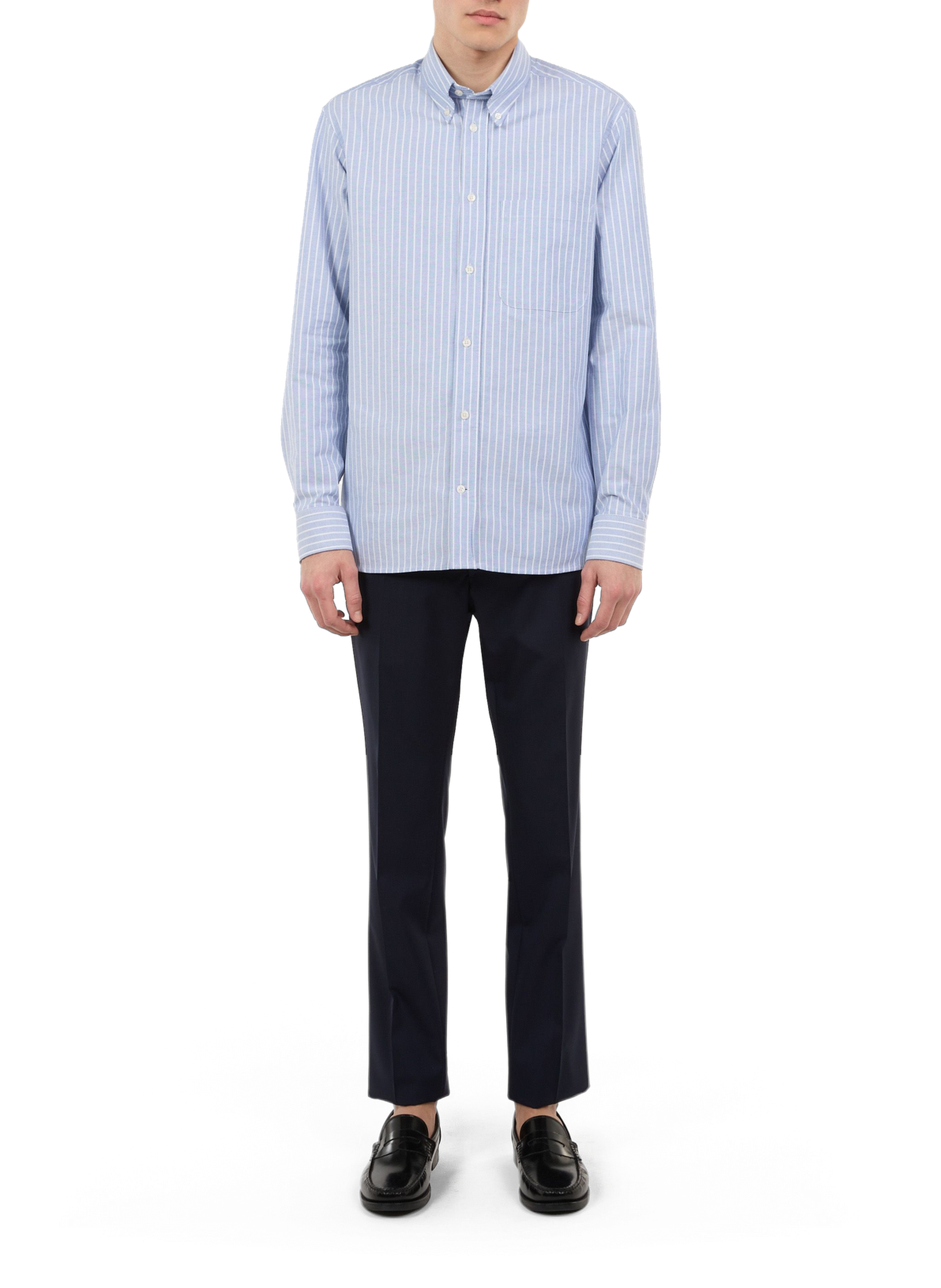 Katoenen blouse met klassieke kraag SAISON 1865 Blauw