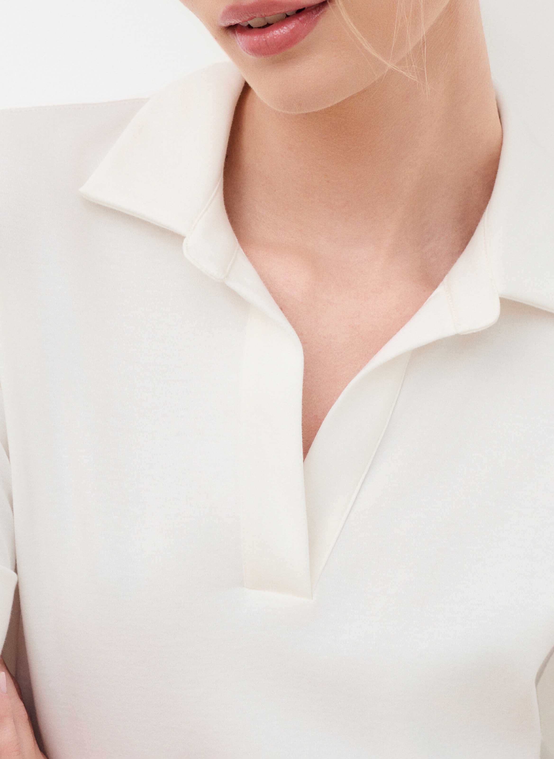 Polo droit en coton CAROLL Beige