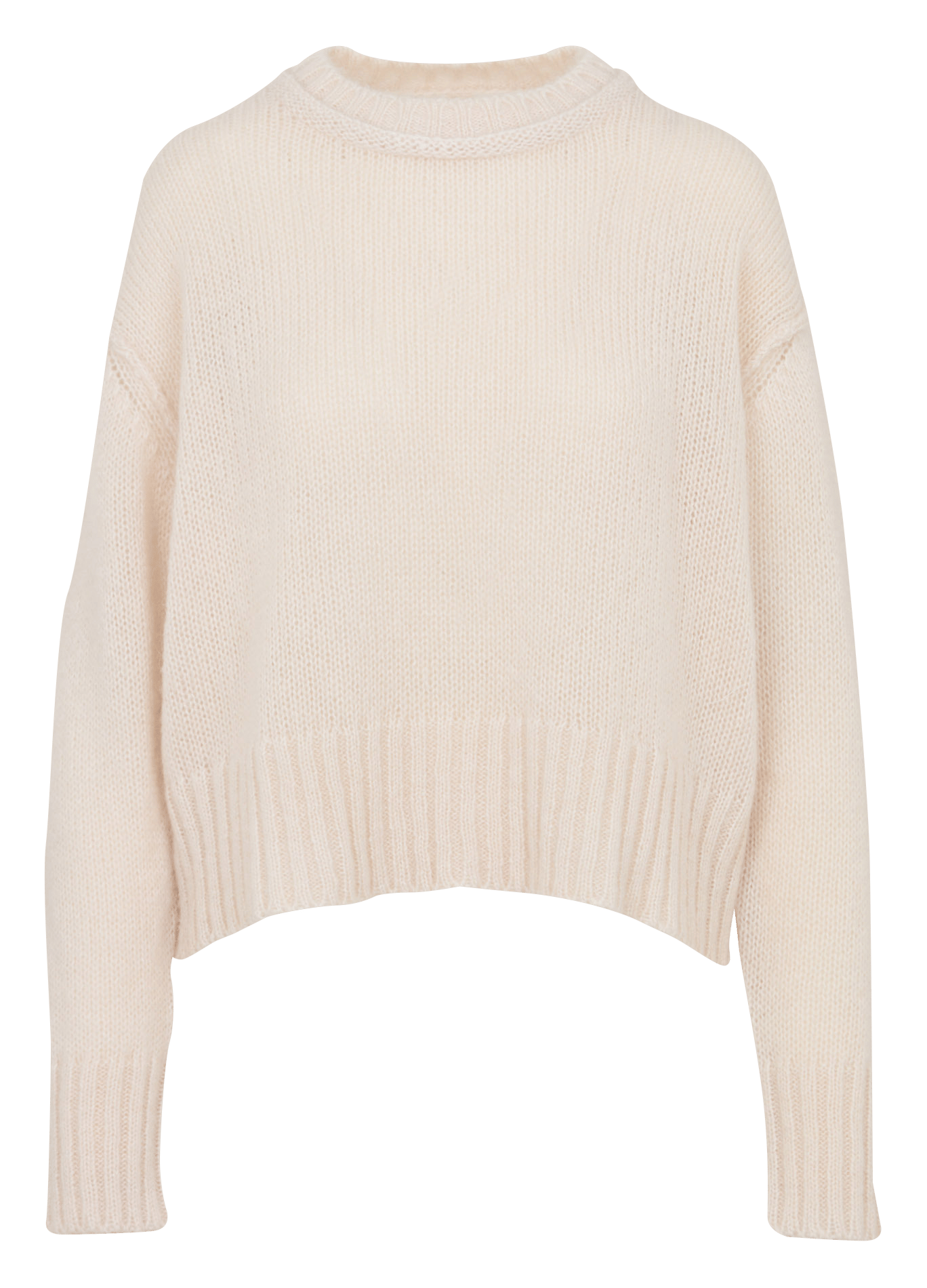 Rundhalspullover aus Wollmix BELLA JONES Beige
