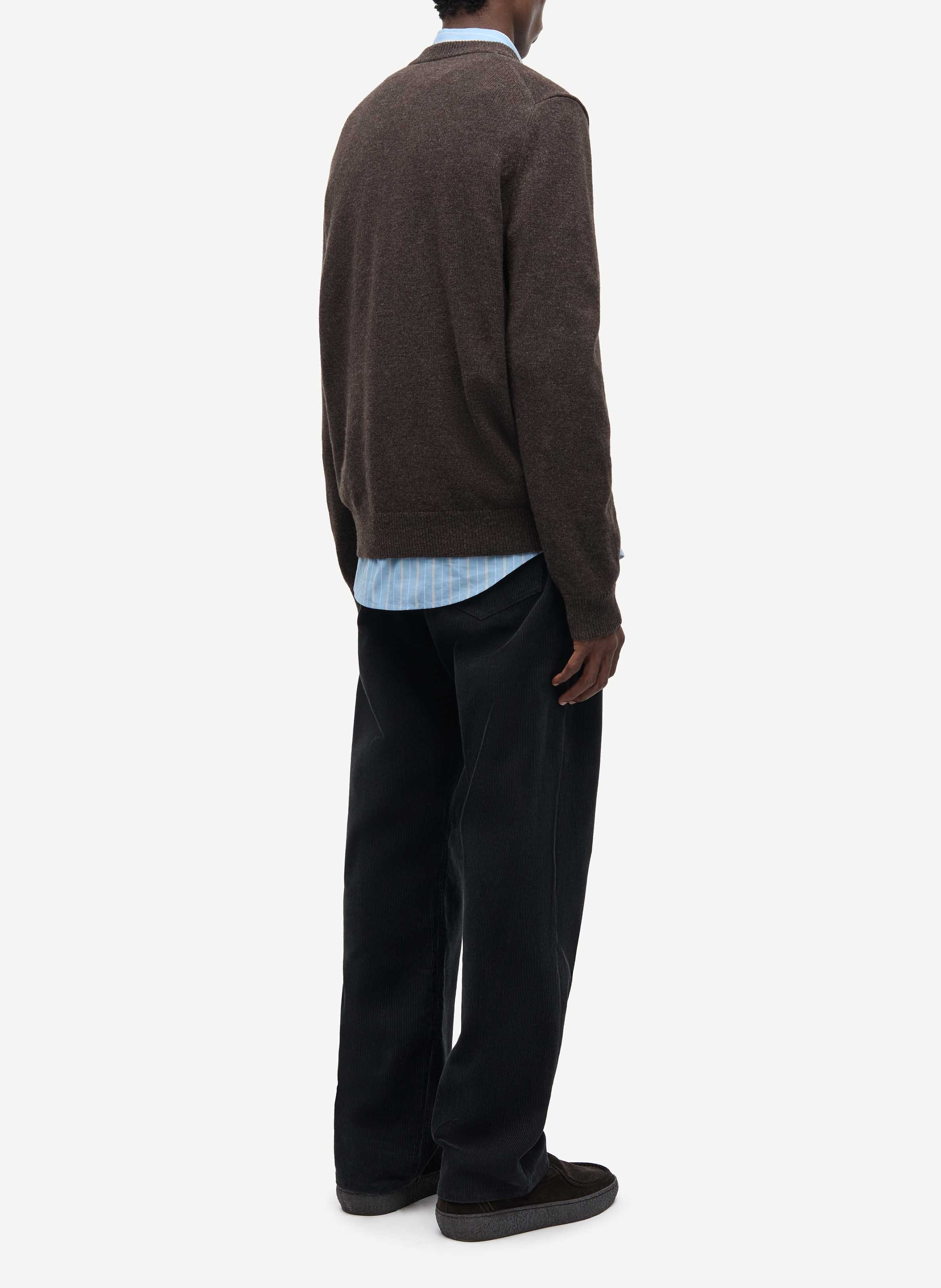 Fine wool sweater SAMSOE SAMSOE Brown