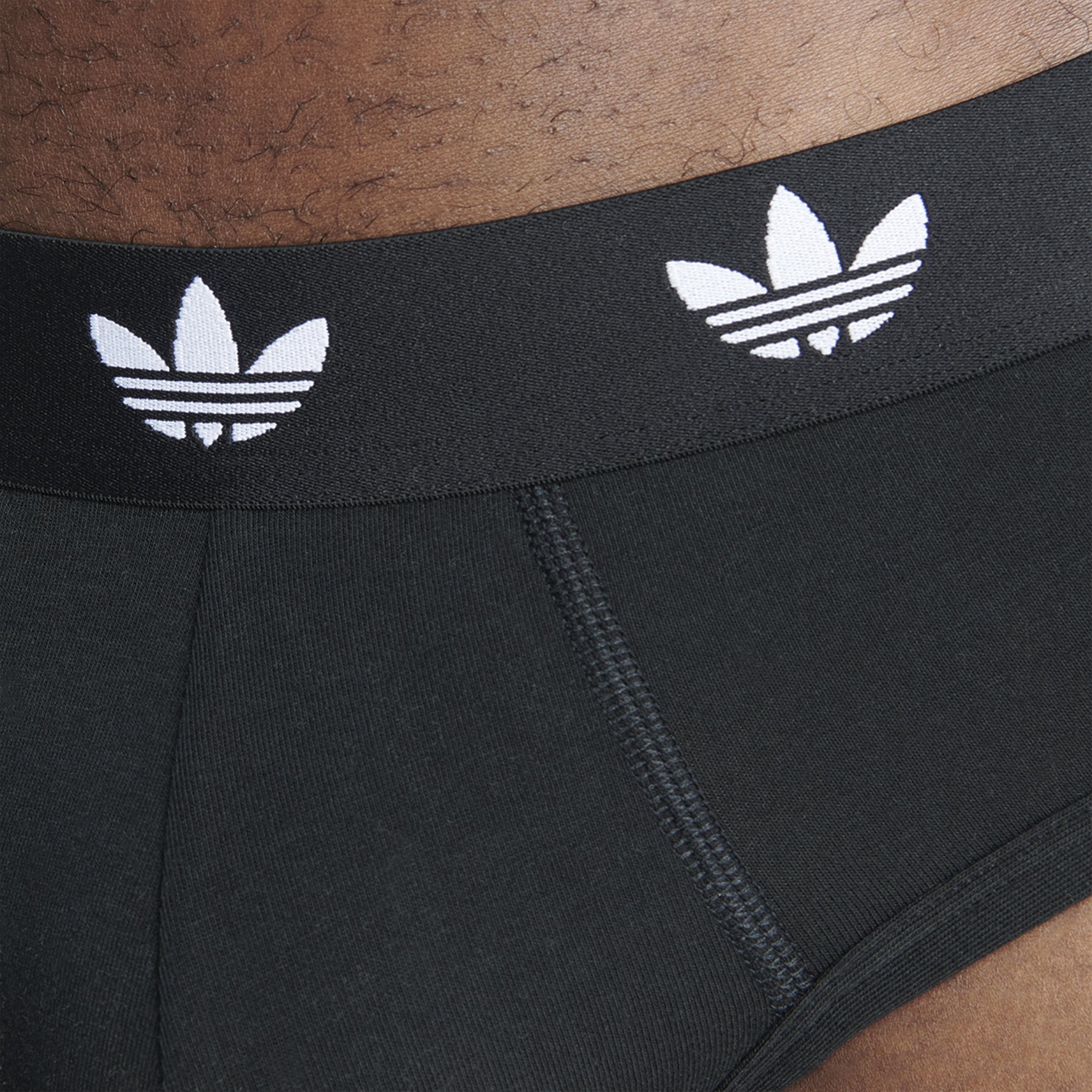 Pack of 3 men's comfort flex cotton briefs by adidas Originals ADIDAS UNDERWEAR Black