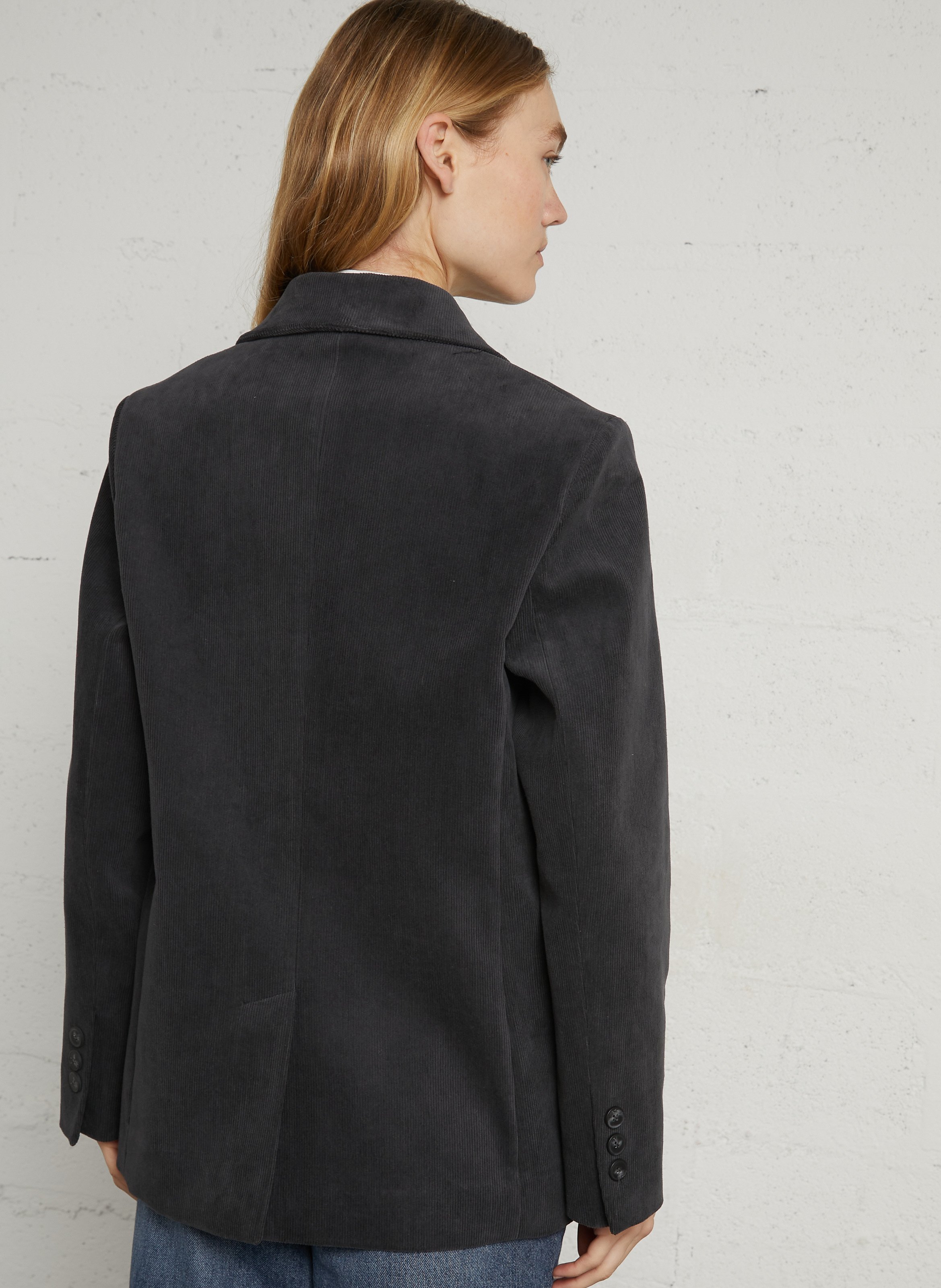 Blazer van corduroy MAISON HOTEL Grijs