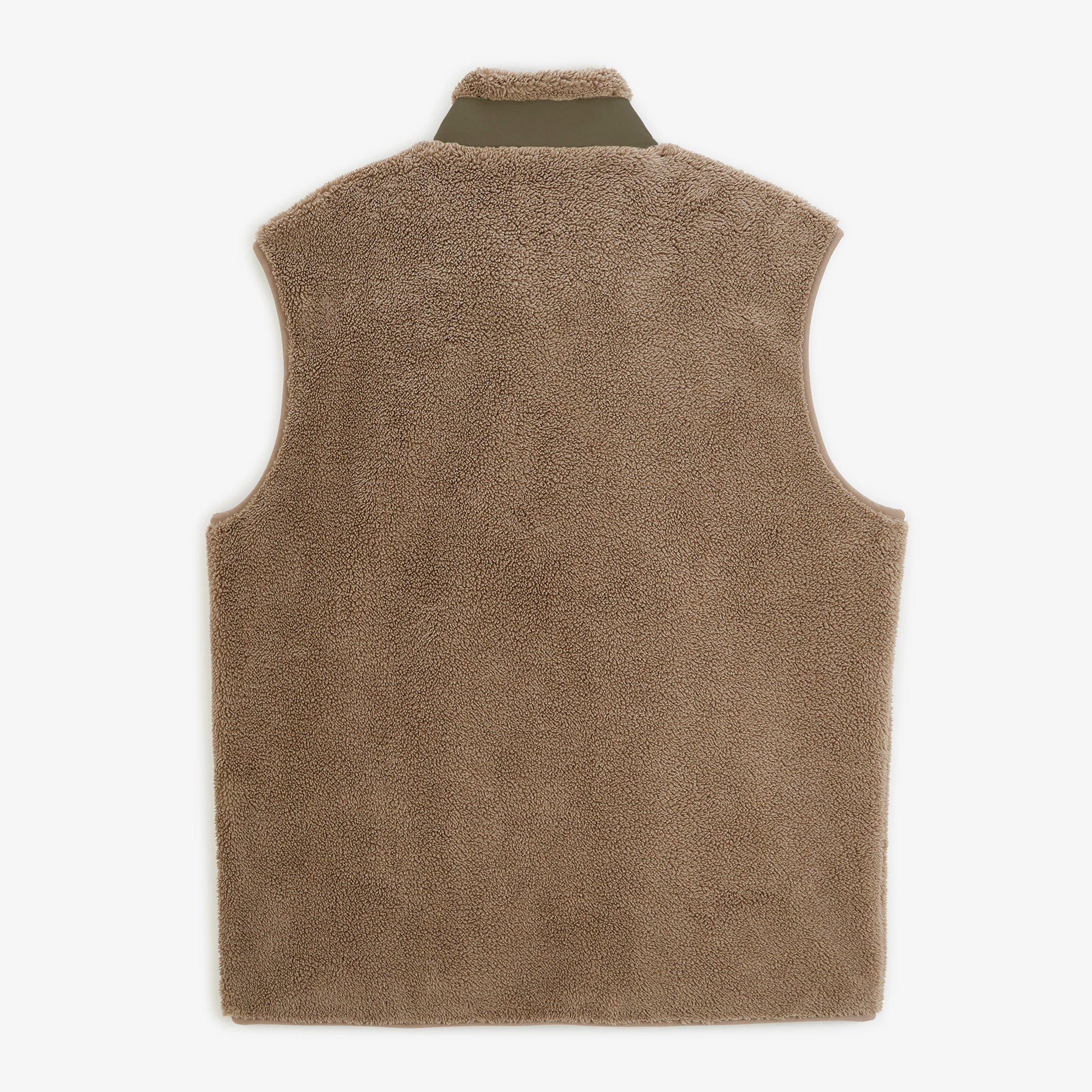 Sleeveless sherpa fleece gilet SERGE BLANCO Brown