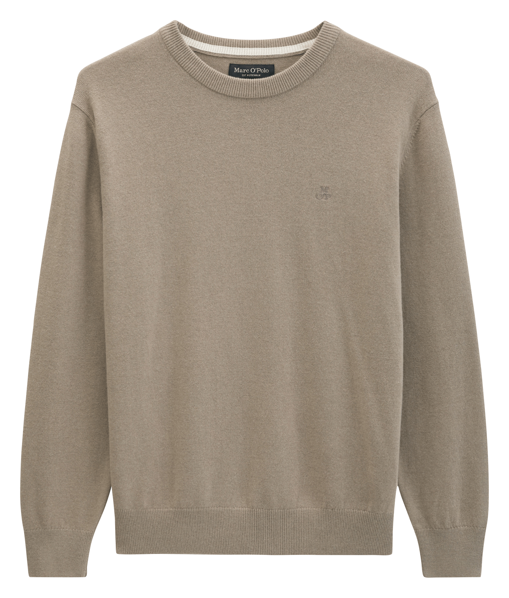 Trui van katoenmix met ronde hals MARC O'POLO Beige