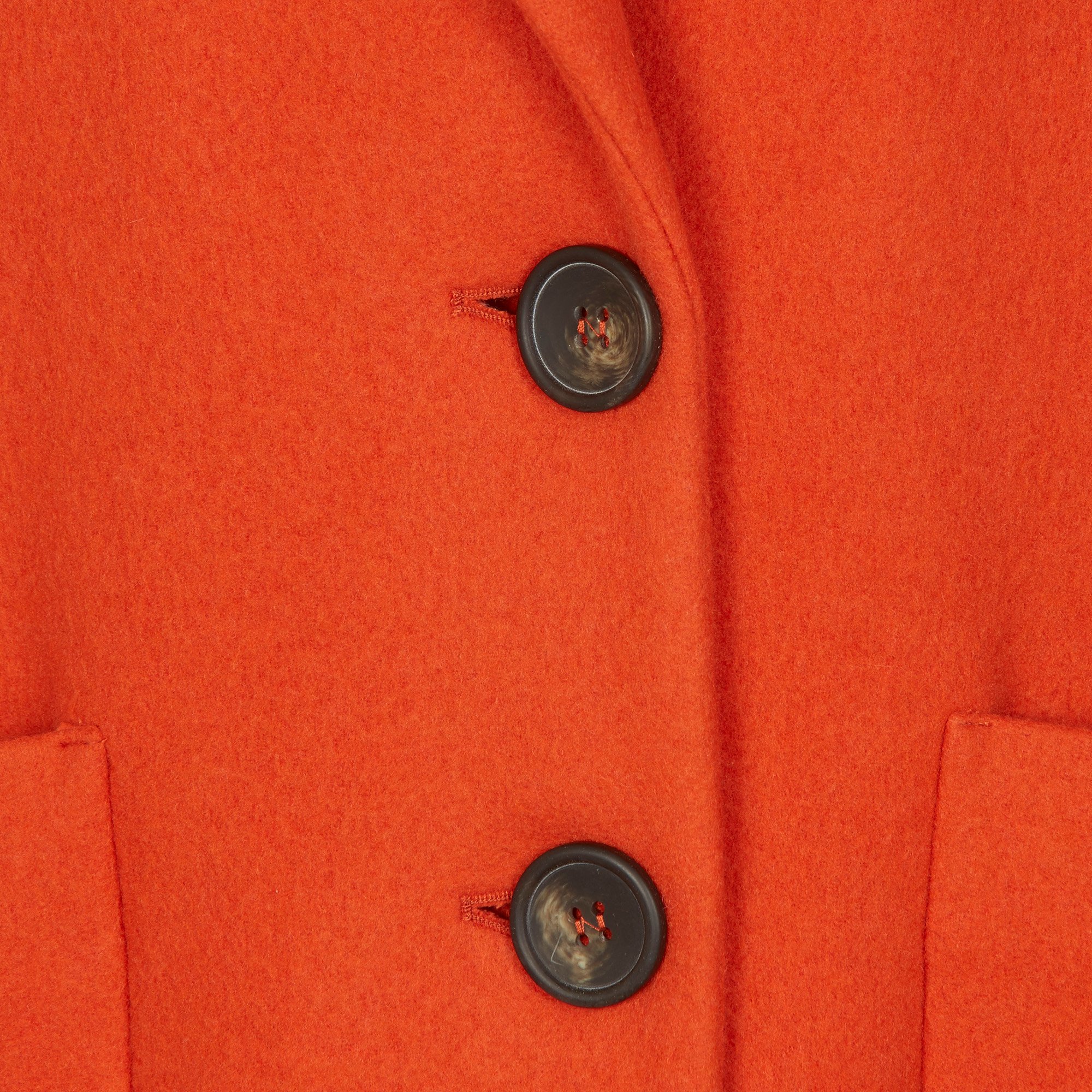 Long wool blend coat ATTIC AND BARN Orange