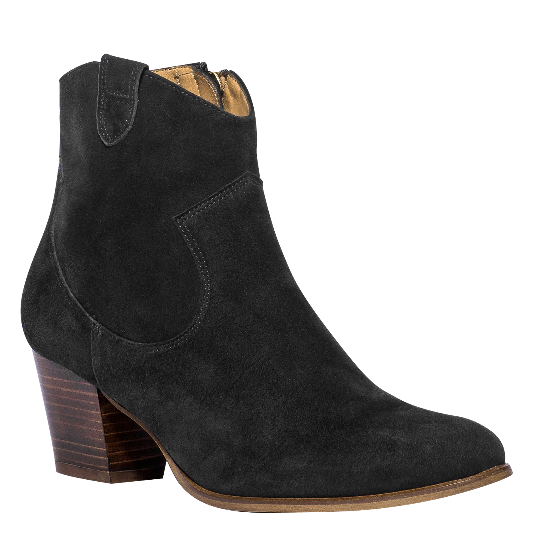 Bottines en cuir velours BOCAGE Noir