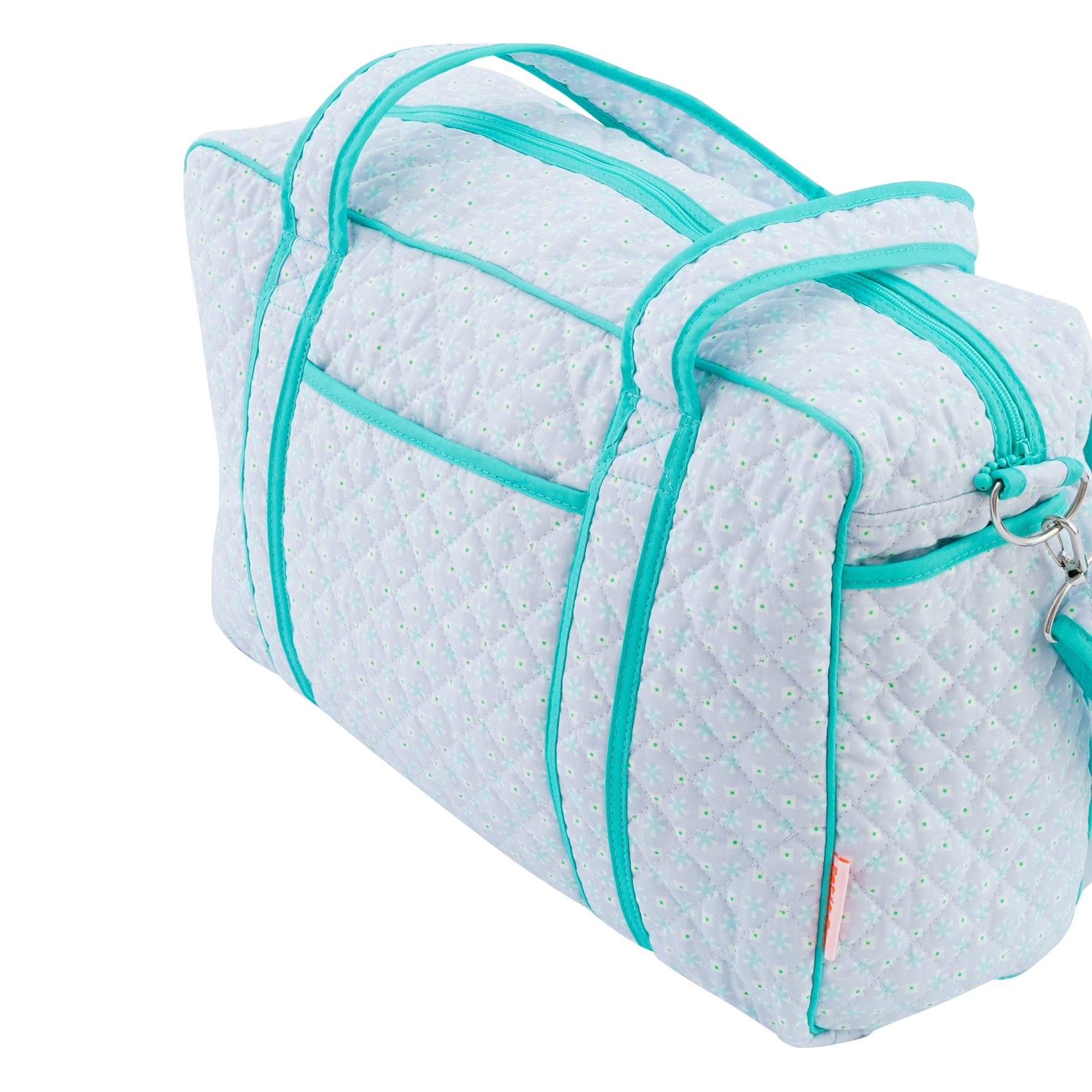 Sac à langer imprimé fleuri en coton  PETIT PAN Bleu