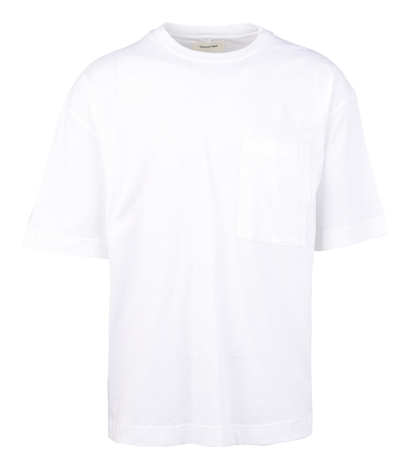 Rundhals-T-Shirt aus Bio-Baumwolle SAISON 1865 Weiss