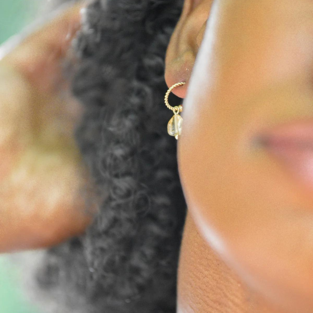 Citrine earrings Blue