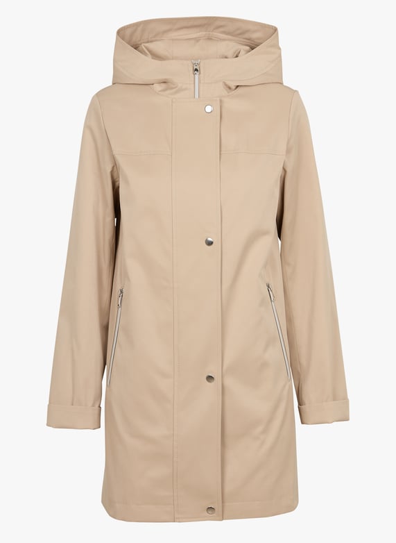 Manteau col montant Beige