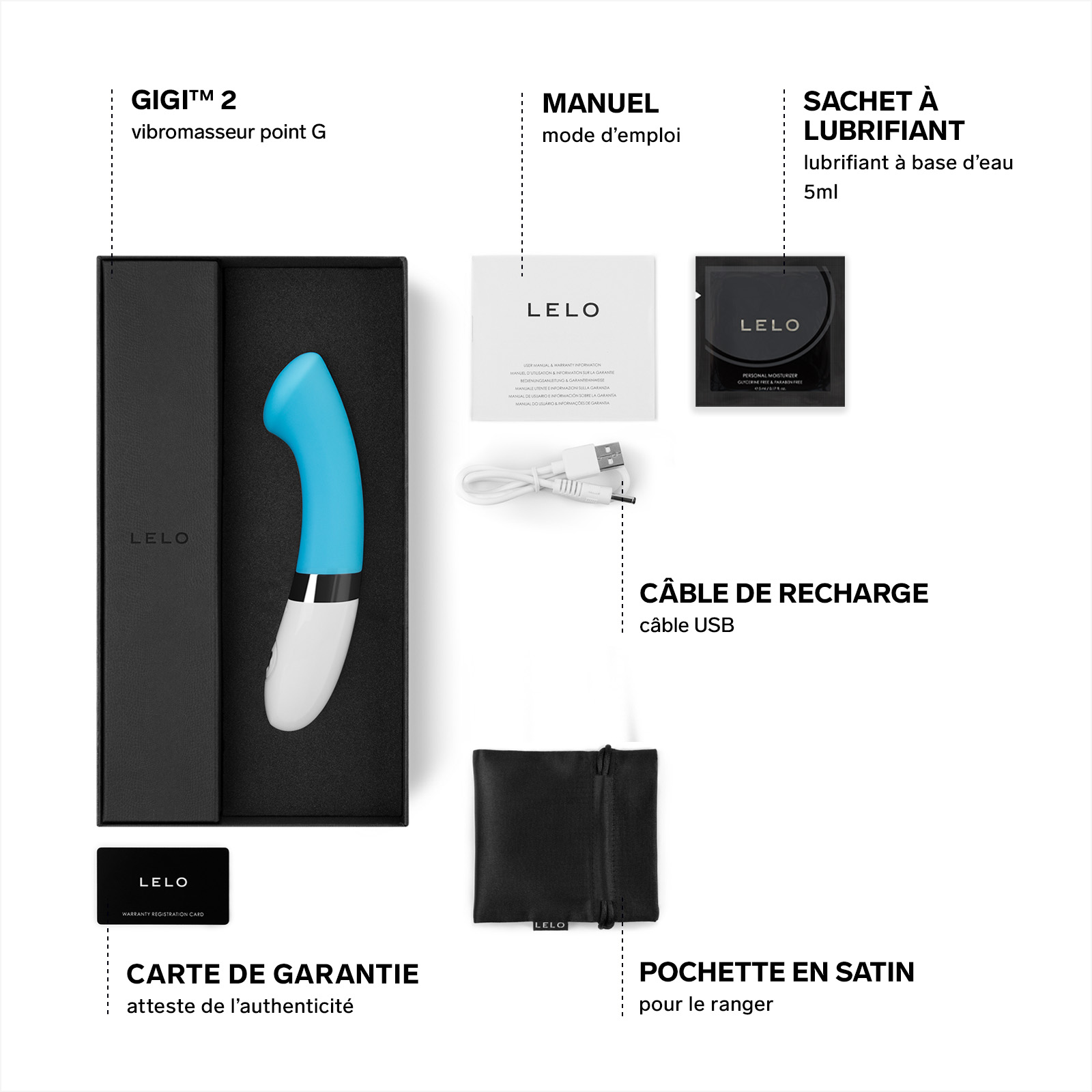 Vibromasseur femme point g LELO Bleu