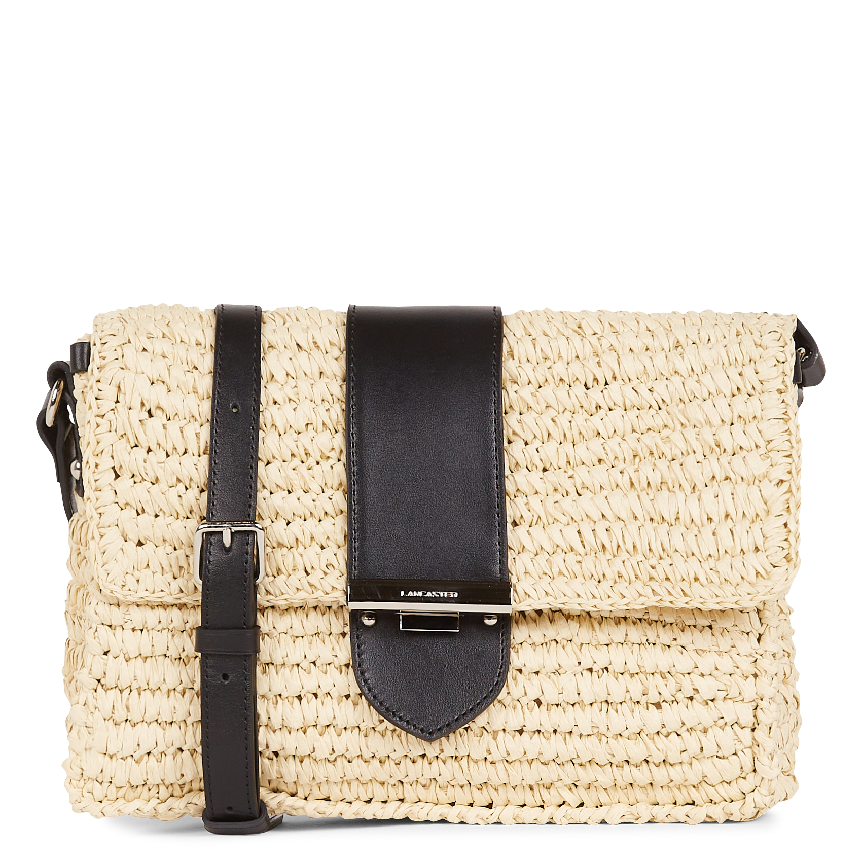 Straw shoulder bag LANCASTER PARIS Multicolored