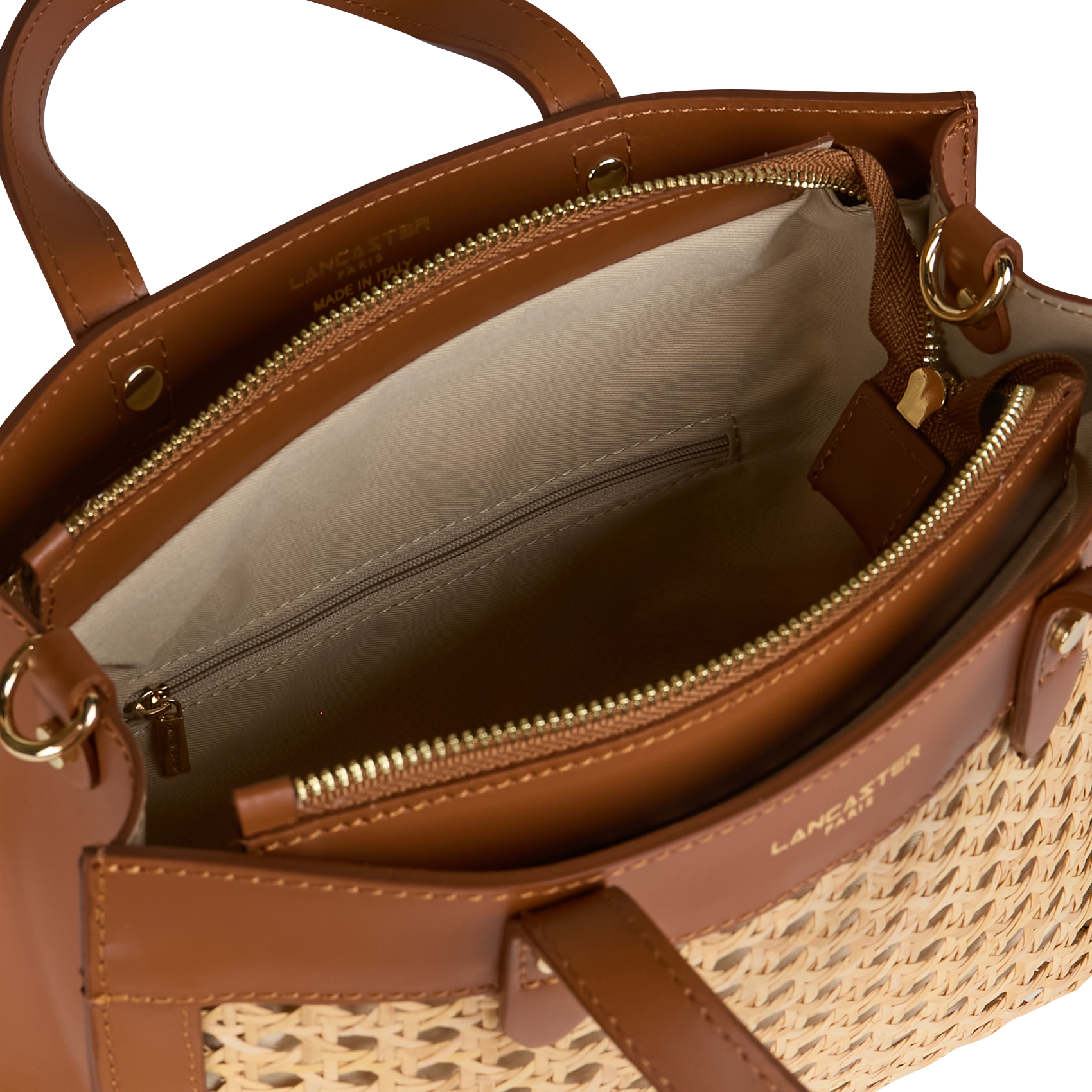 Sac cabas en cuir LANCASTER PARIS Marron