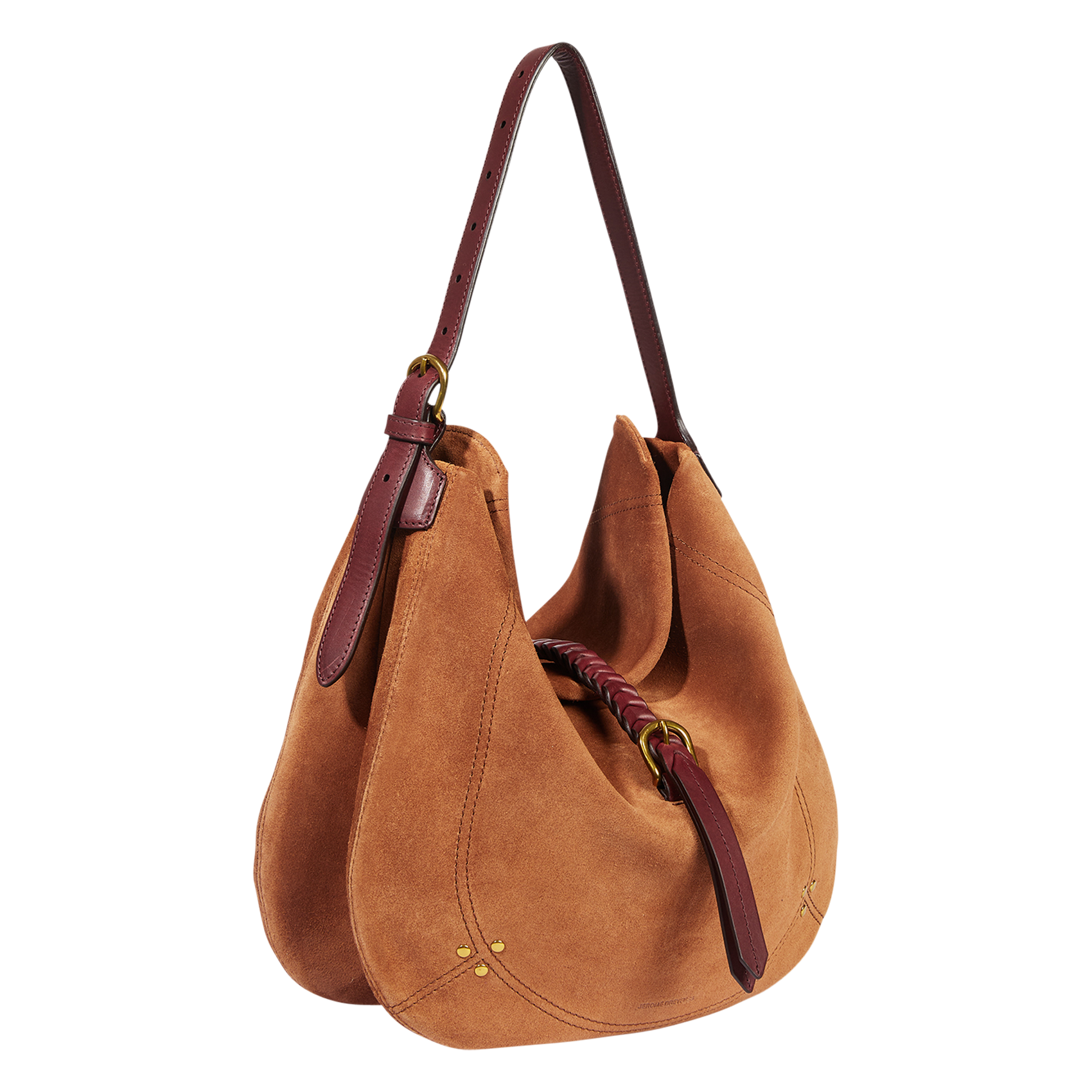 Soft suede leather shoulder bag JEROME DREYFUSS Brown