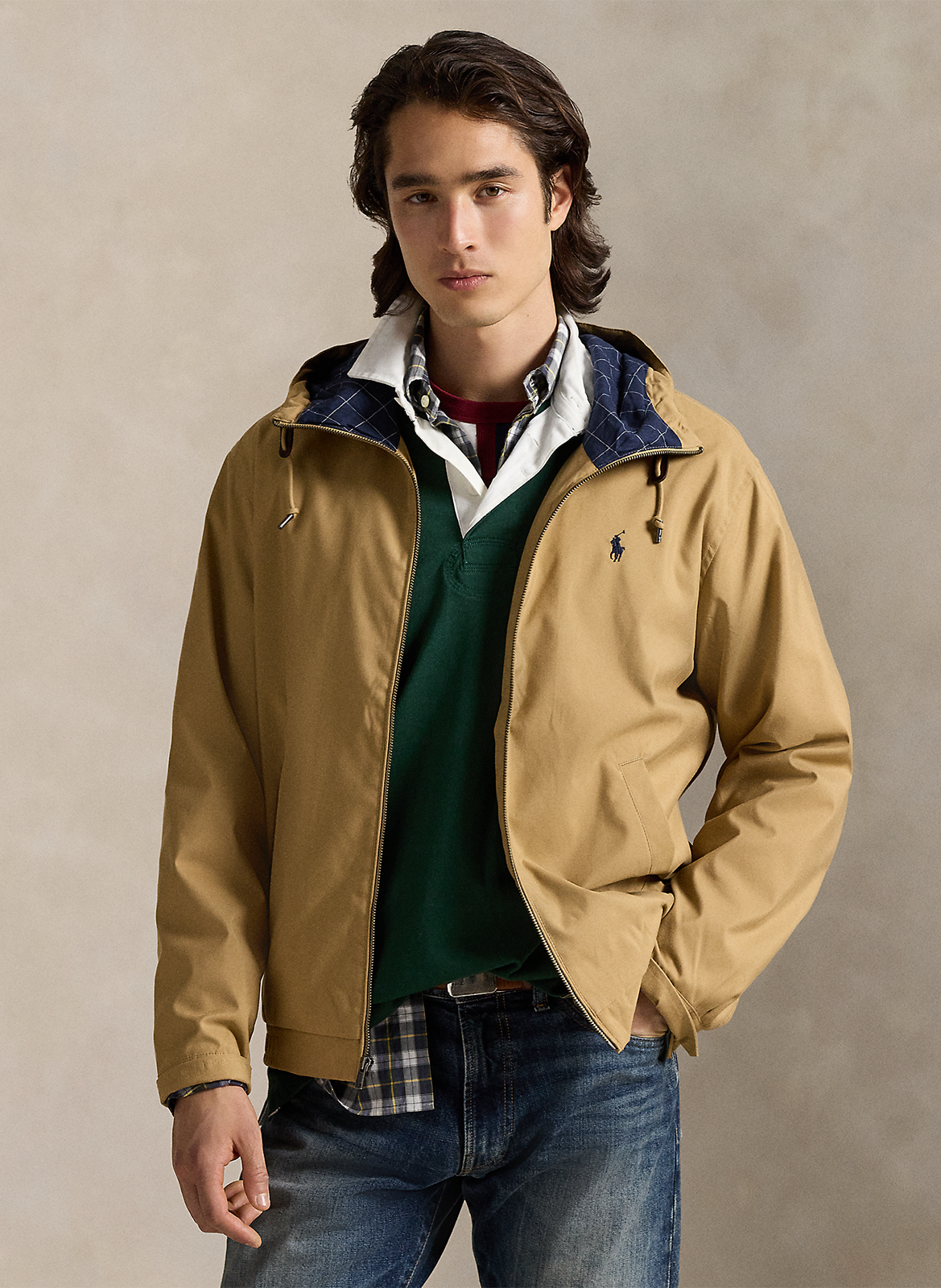 Blouson à capuche POLO RALPH LAUREN Beige
