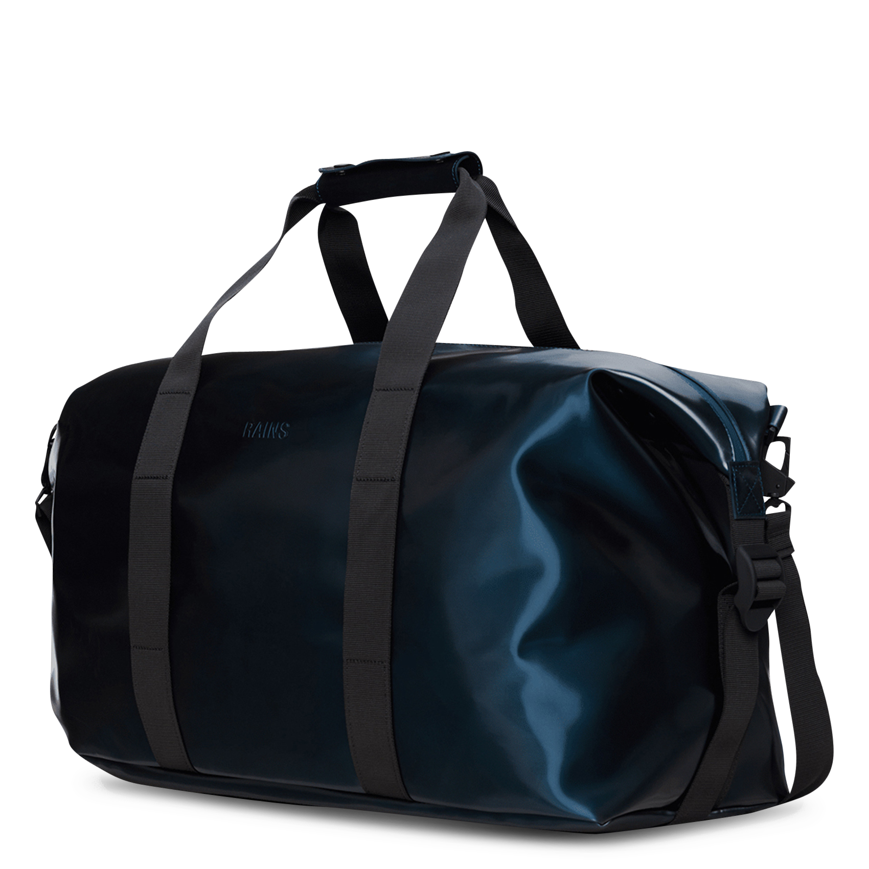 Faux-leather weekend bag RAINS Blue