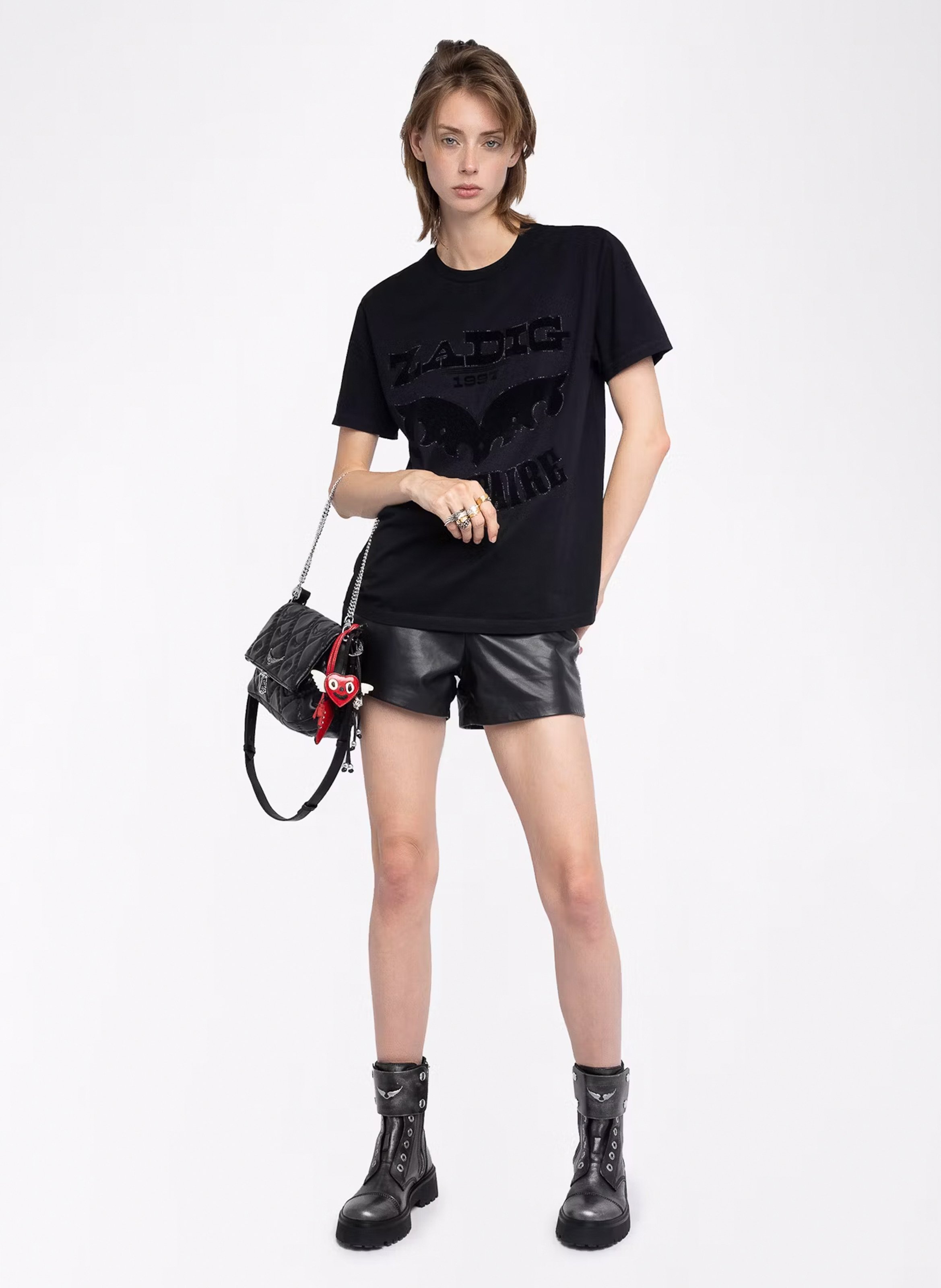 Tee-shirt oversize en coton sérigraphié ZADIG&VOLTAIRE Noir