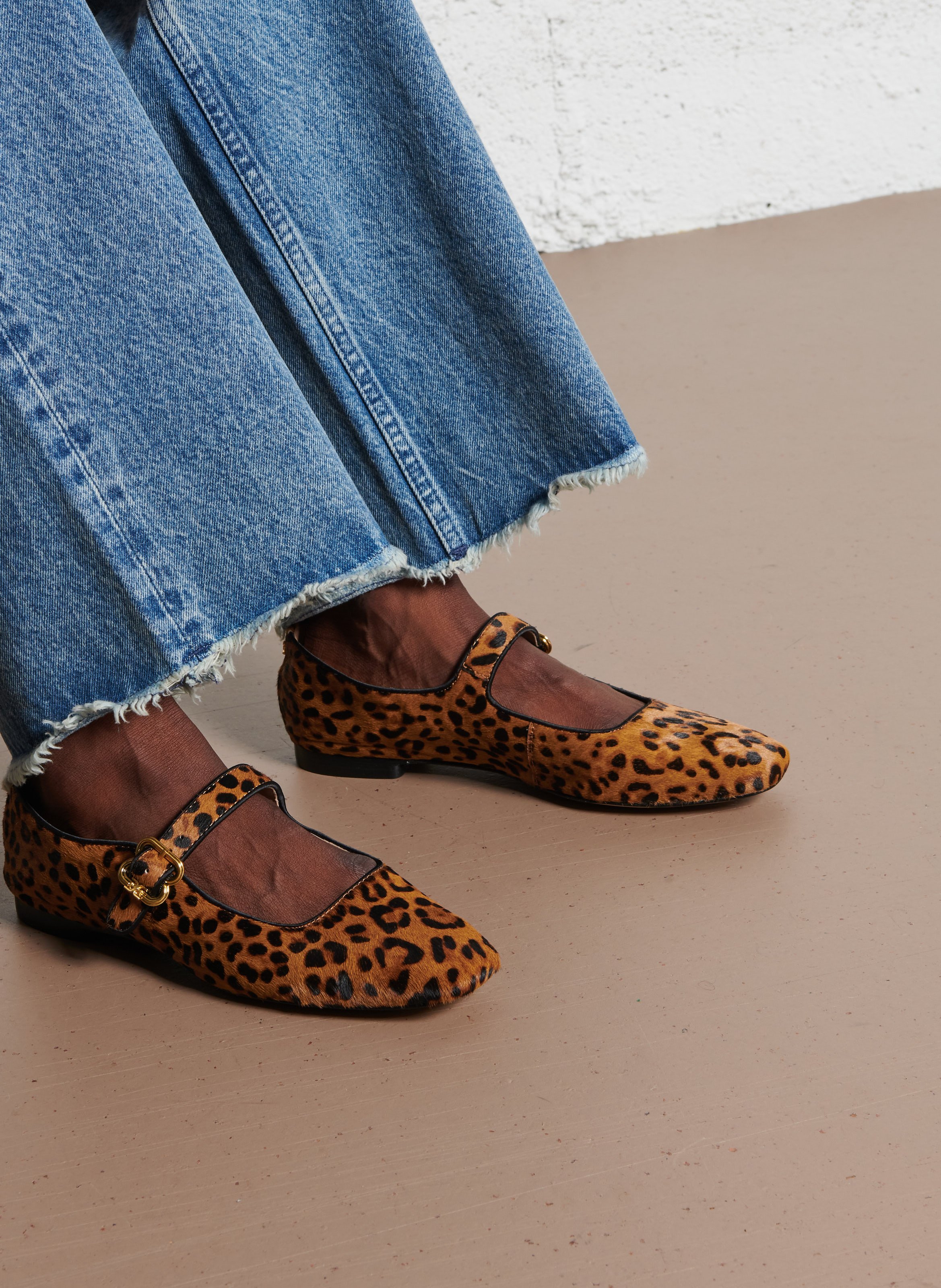 Leopardenmuster-Lederballerinas SAM EDELMAN Mehrfarbig