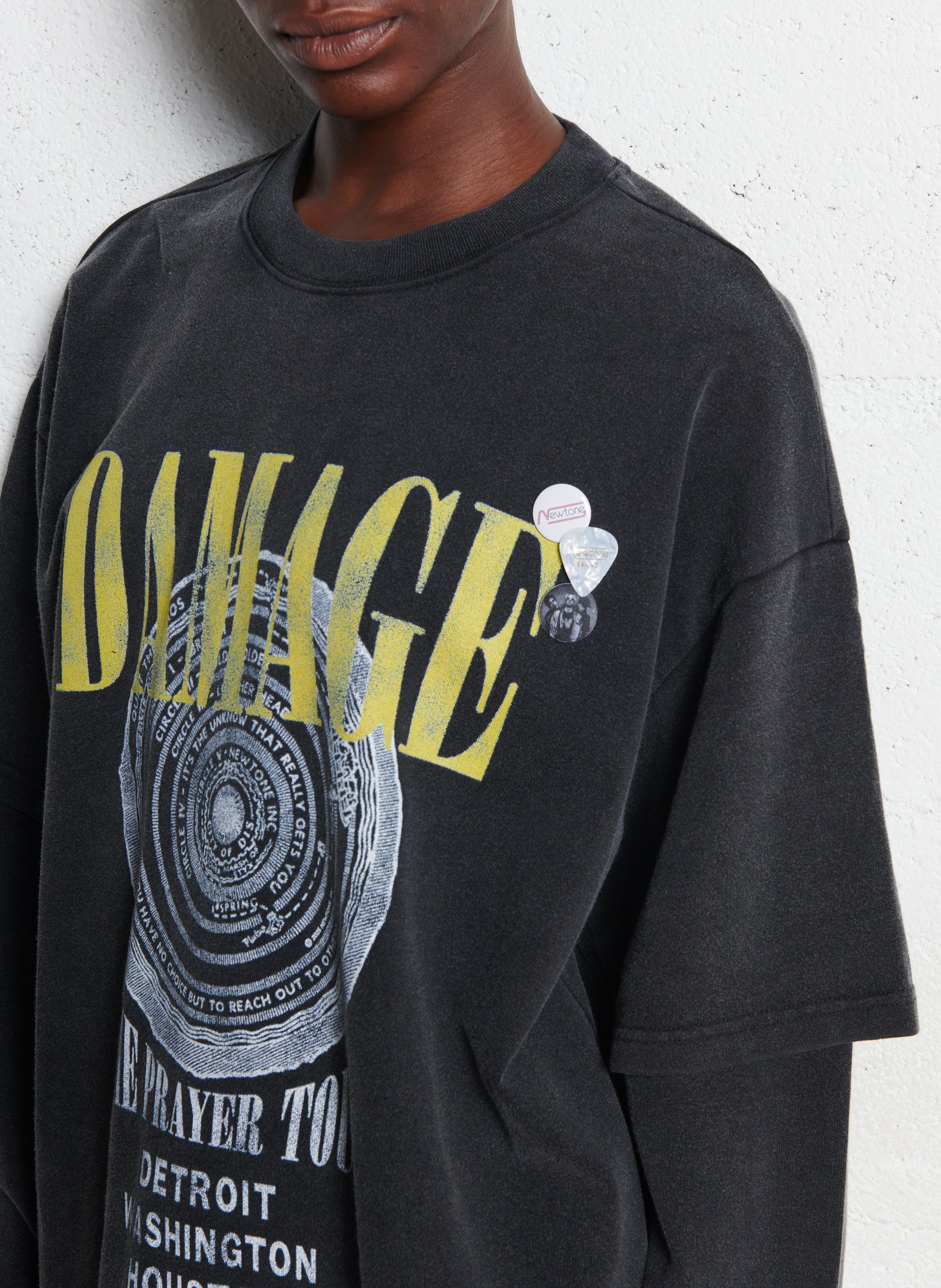 Sweat col rond en coton NEWTONE Gris