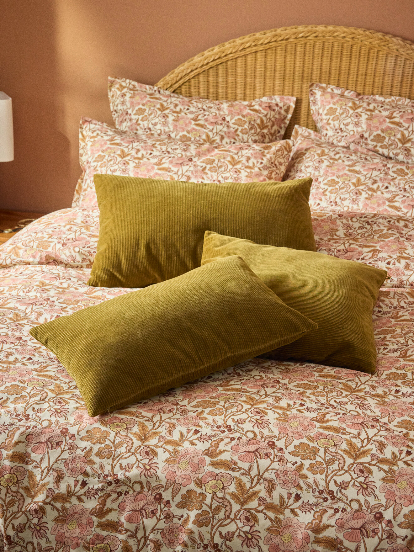 Housse de coussin en velours côtelé CYRILLUS Marron