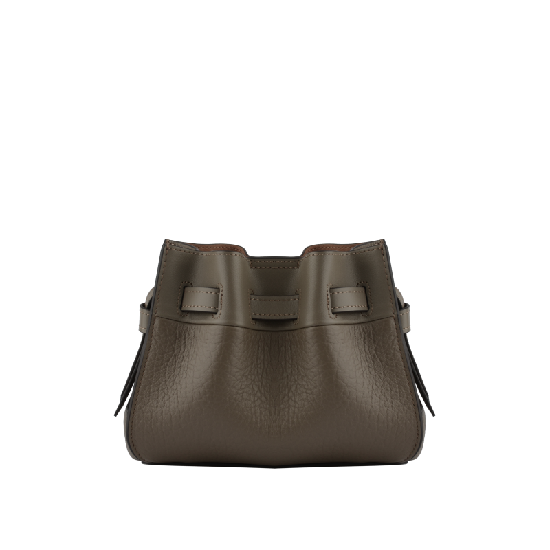 Shoulder bag - cowhide leather POURCHET Brown