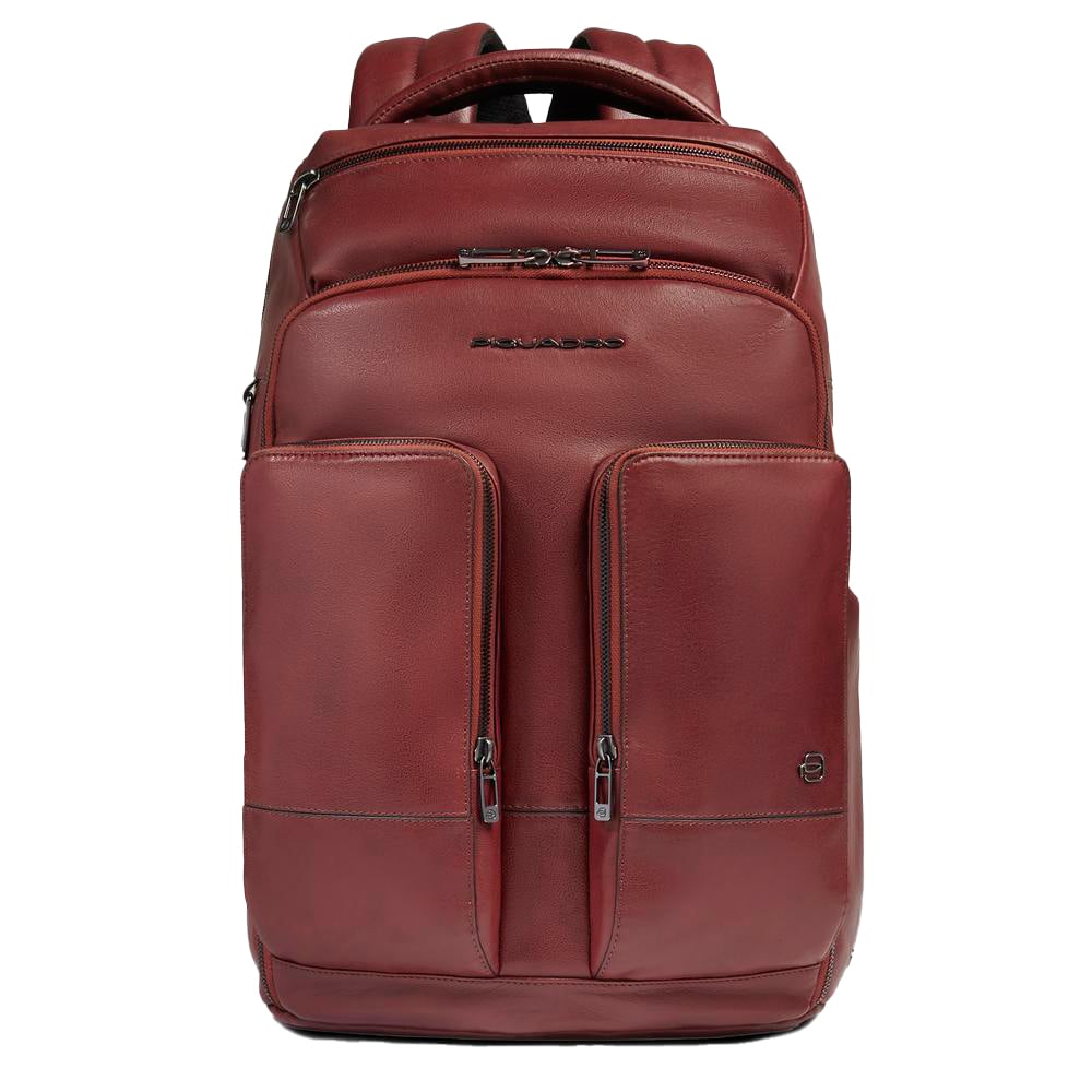 Customizable backpack for computer and iPad® with shock protection and RFID protection PIQUADRO Brown