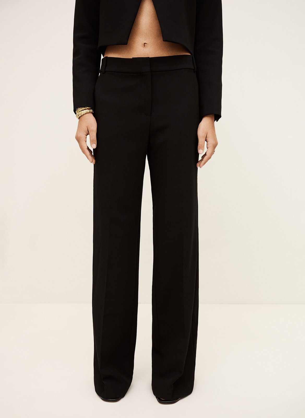 Wijde broek met hoge taille BA&SH Zwart