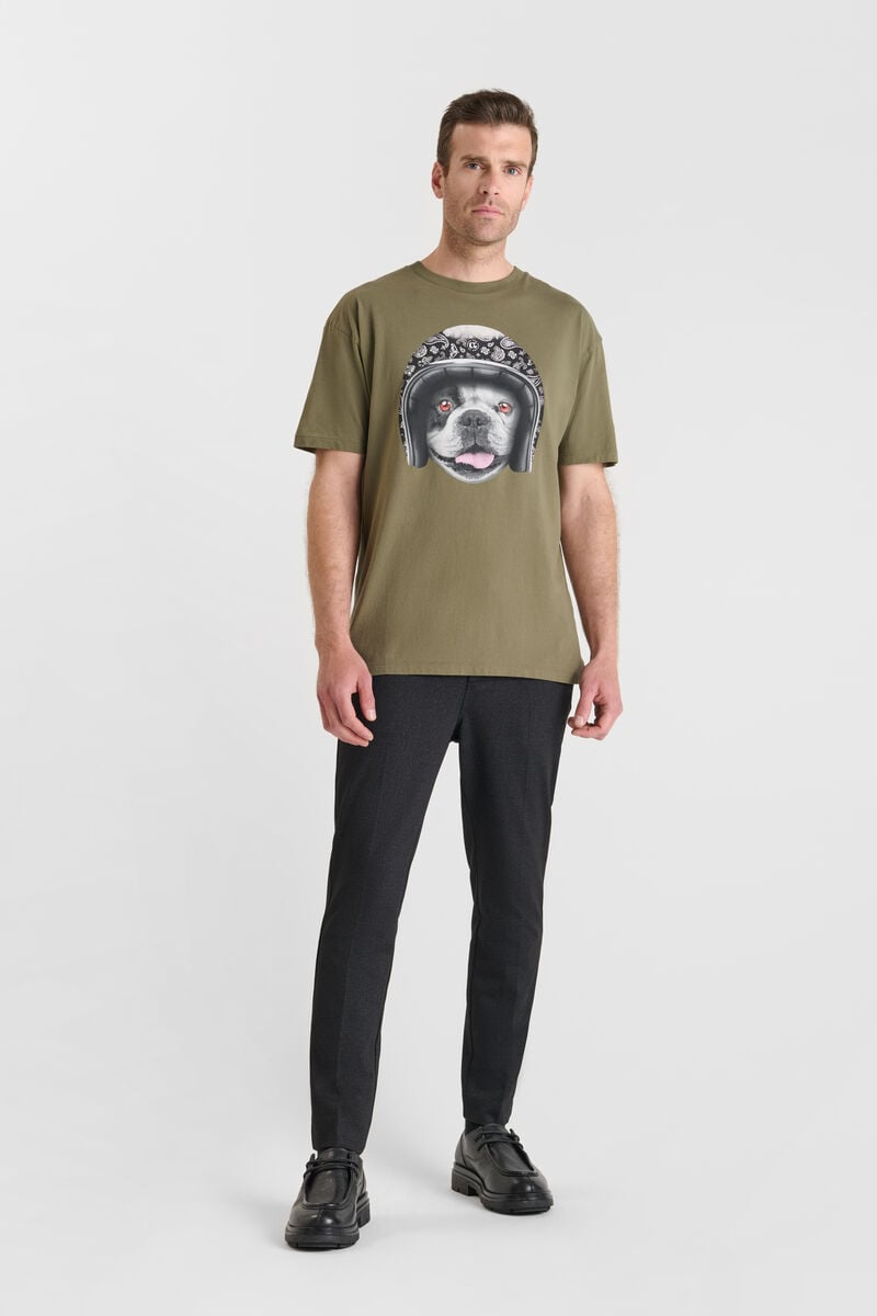 Tommy Badge T-shirt LE TEMPS DES CERISES Khaki