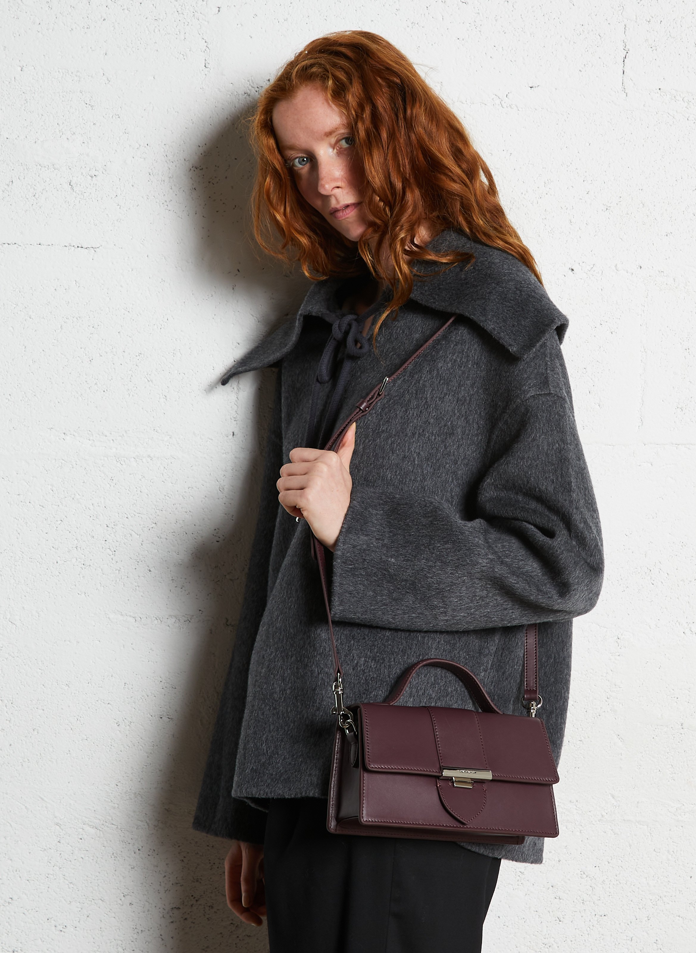 Sac à main en cuir LANCASTER PARIS Rouge