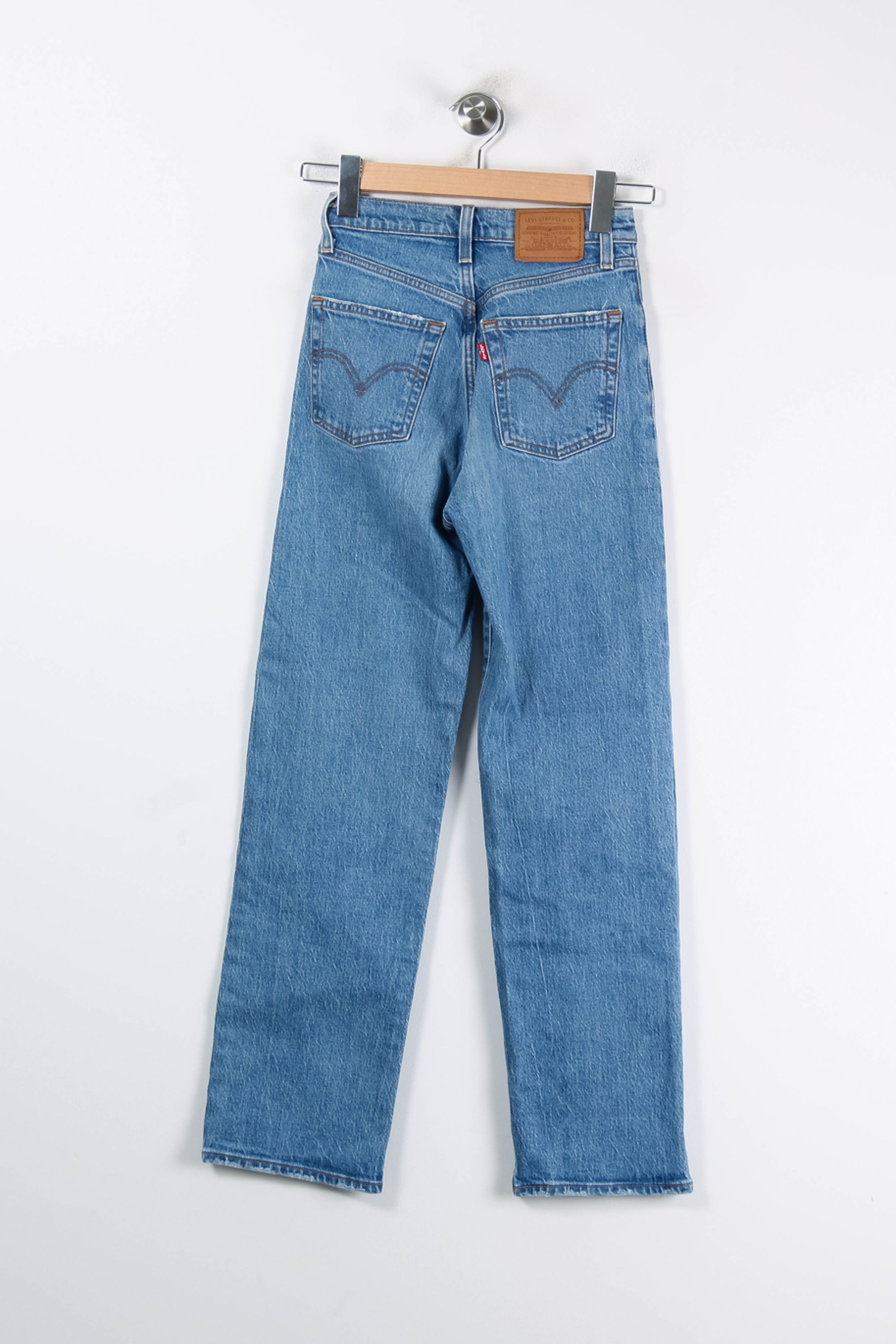 Cropped slim jeans with studs LEVI'S - Seconde main Blue