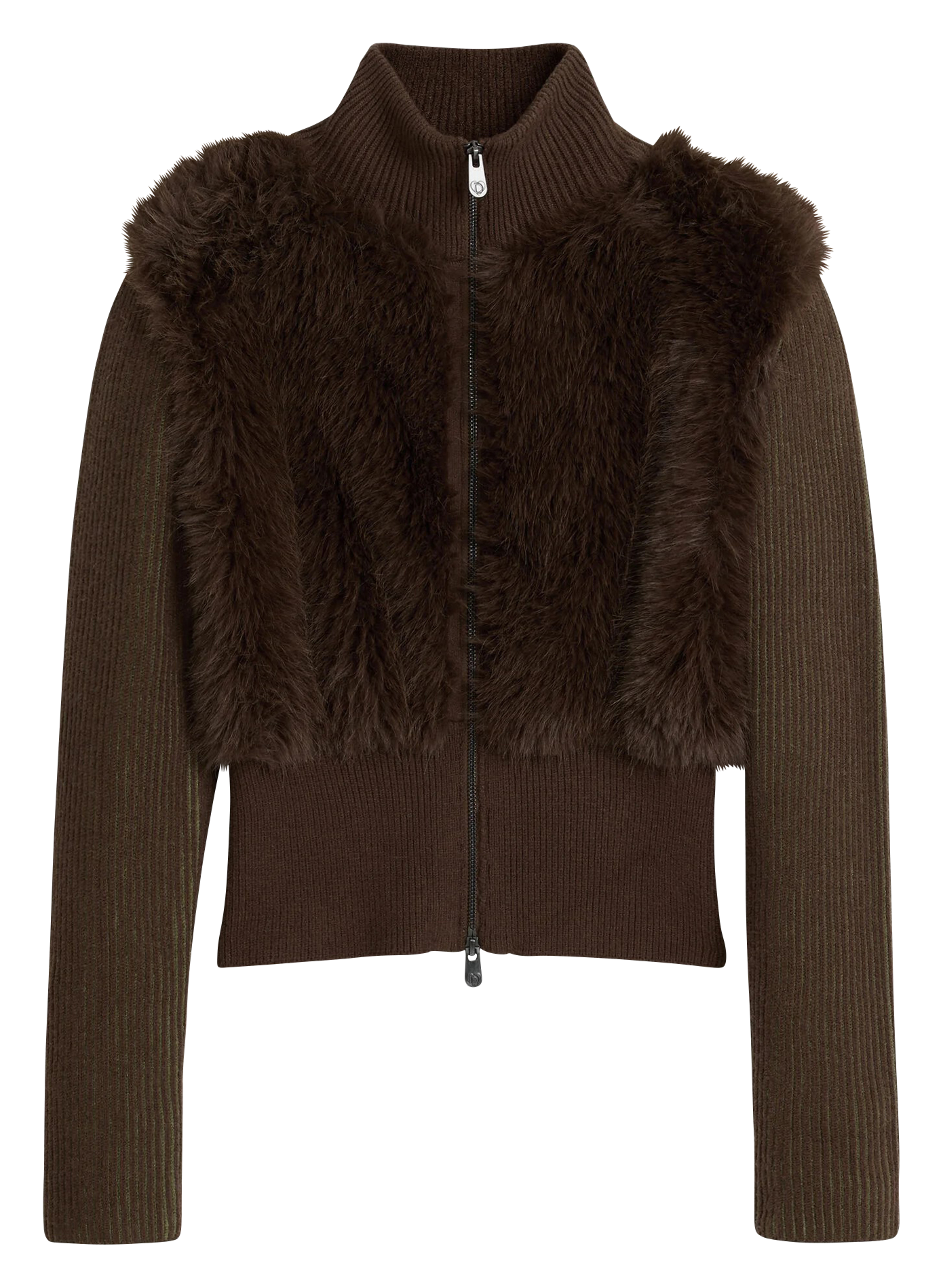Gilet col montant  DESIGUAL Marron