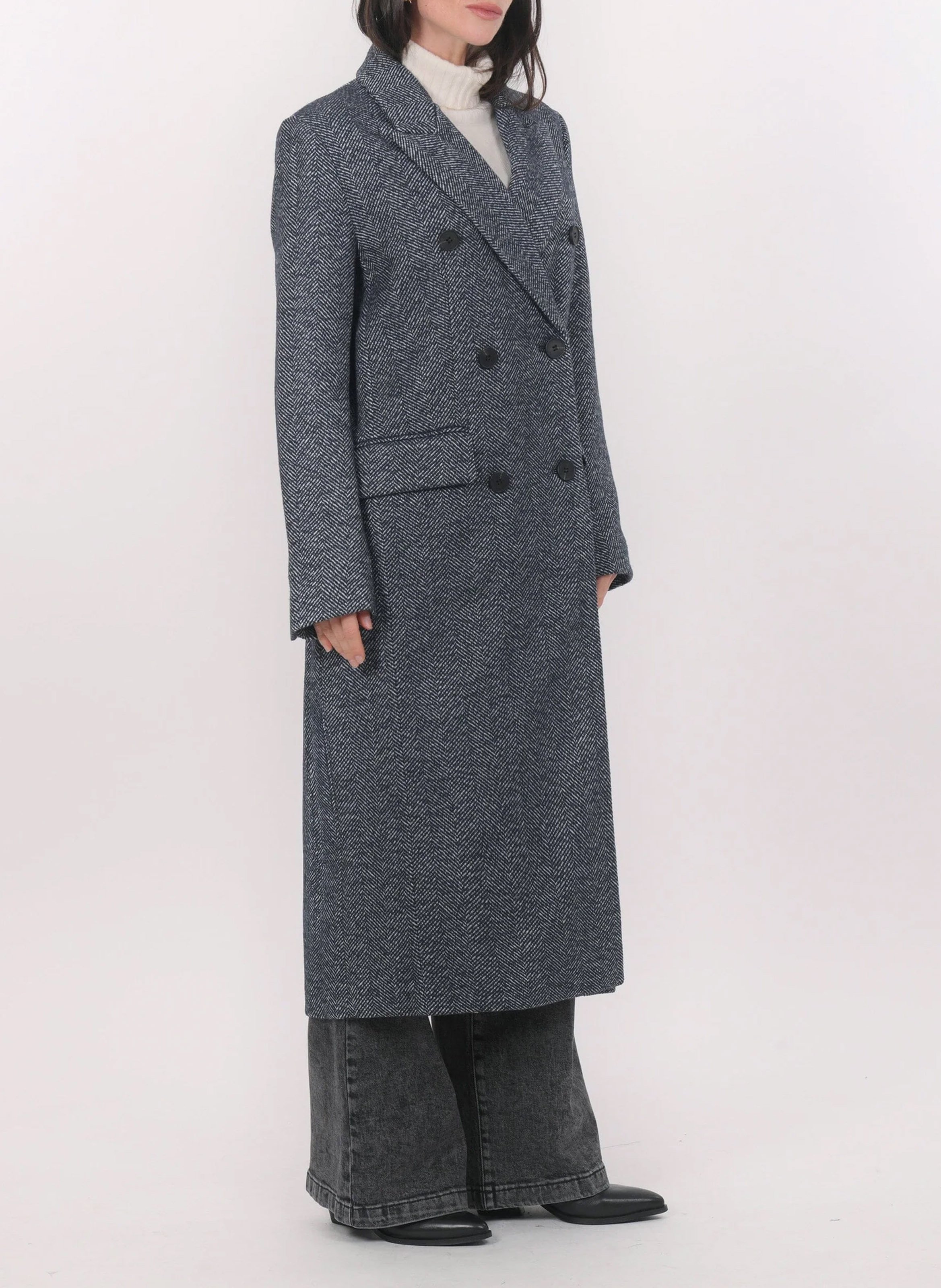 Abrigo con cuello sastre KOOKAI Azul