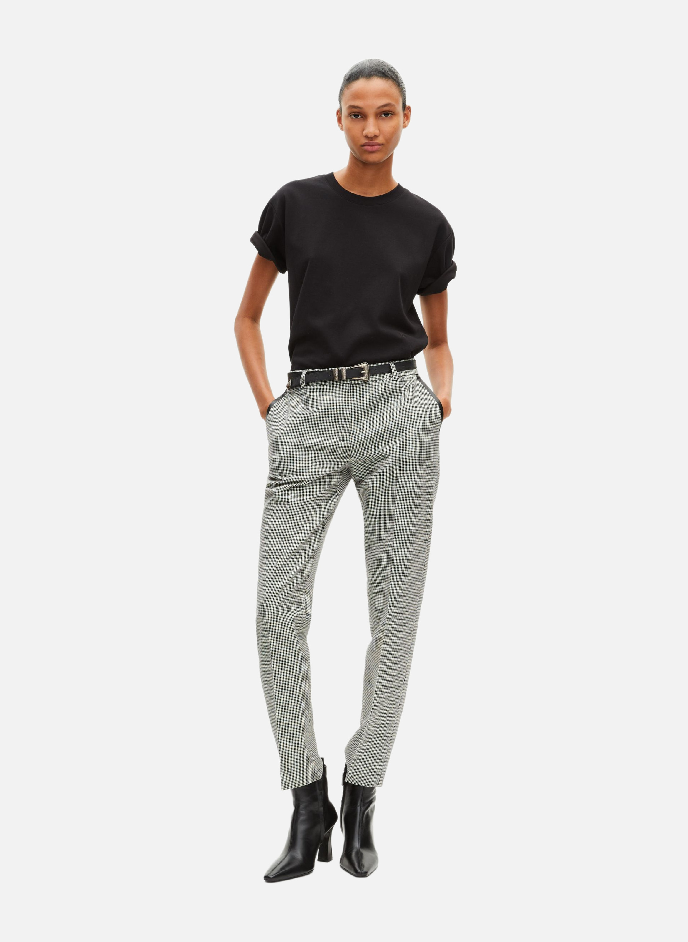 Straight fit cotton blend t-shirt THE KOOPLES Black