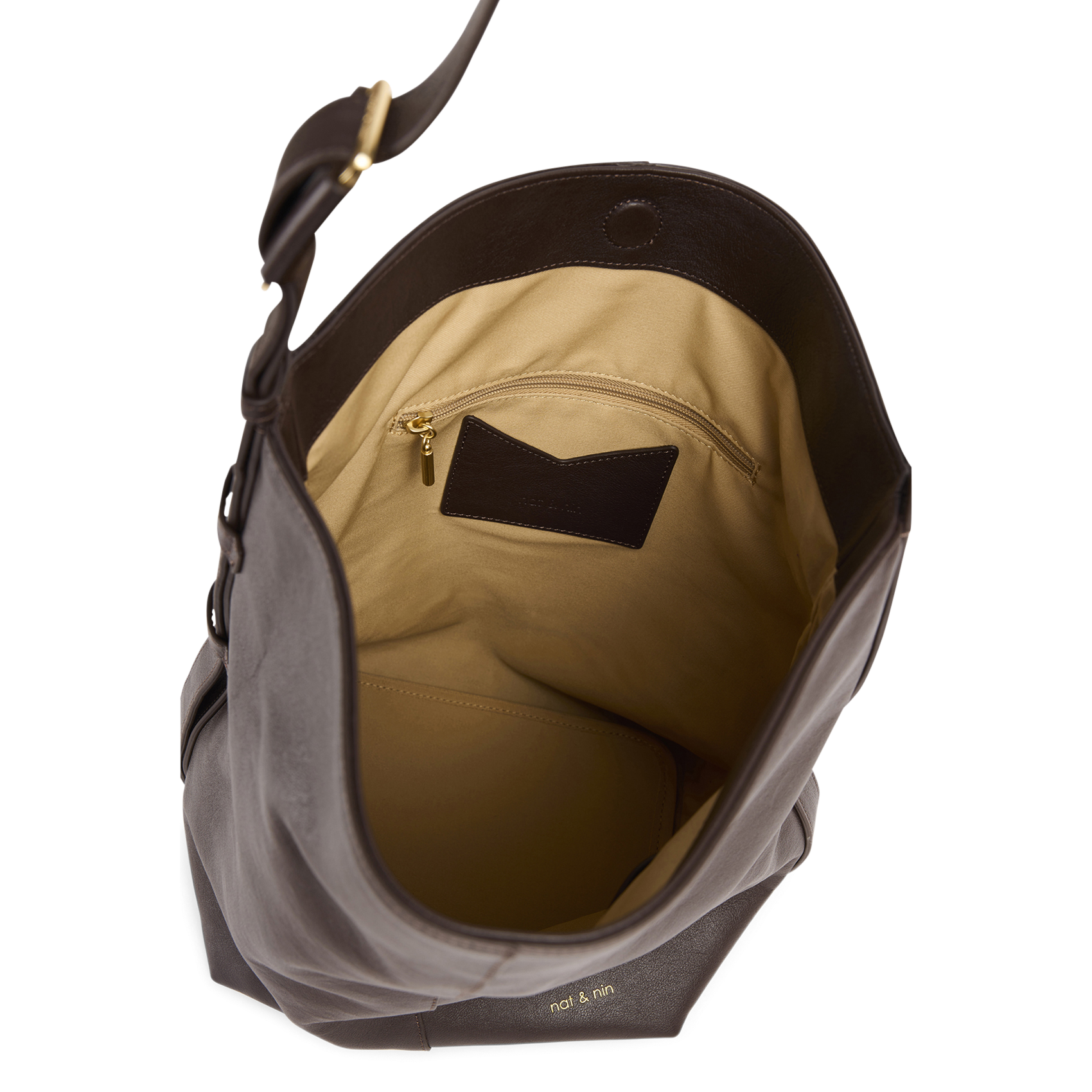 Sac seau en cuir NAT & NIN Marron