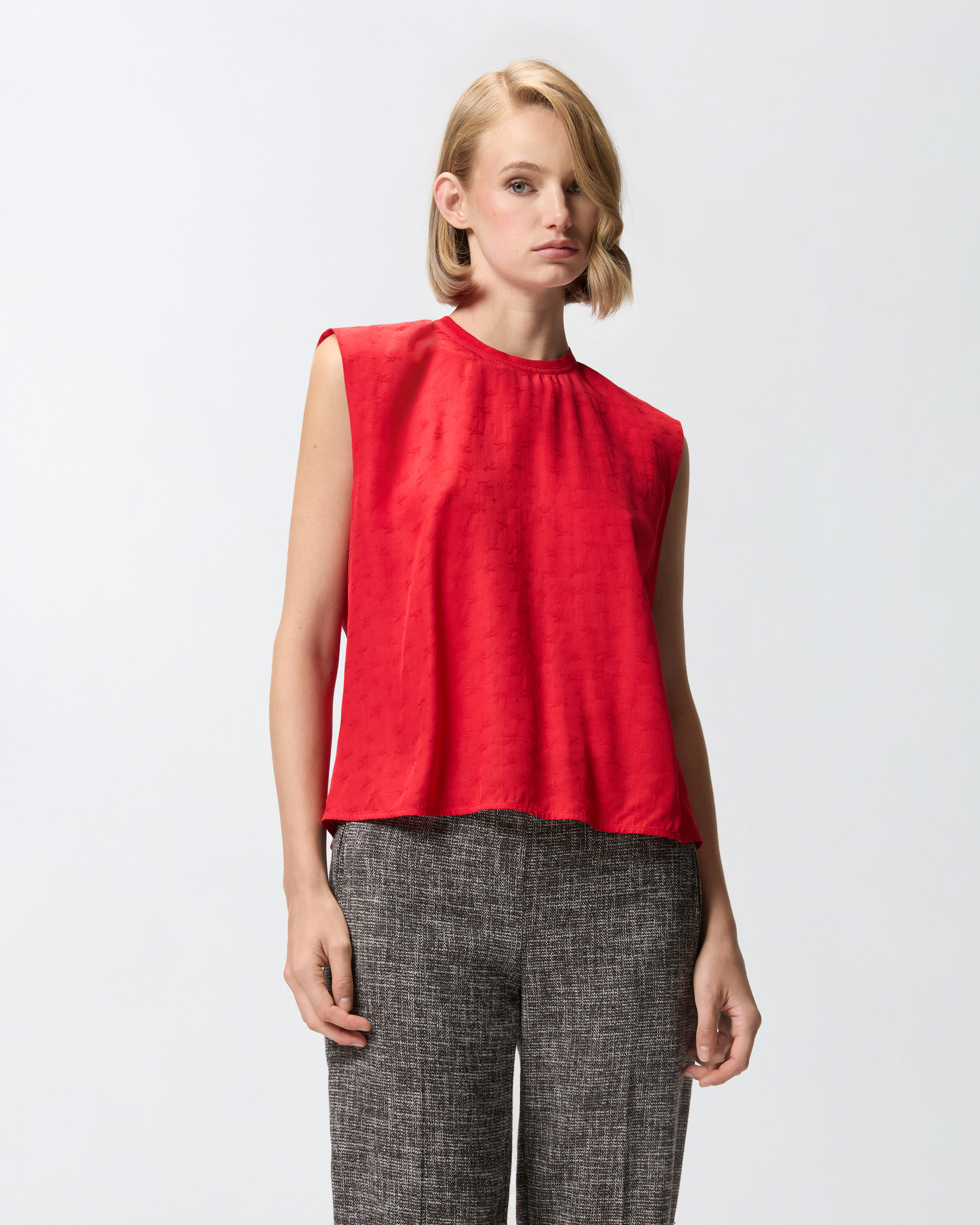 Jacquard viscose top PINKO