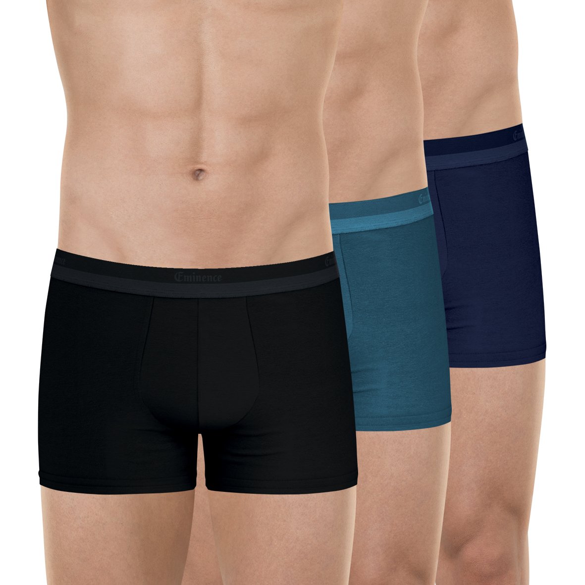 Boxer shorts, pack of 3, business STUDIO Noir-bleu