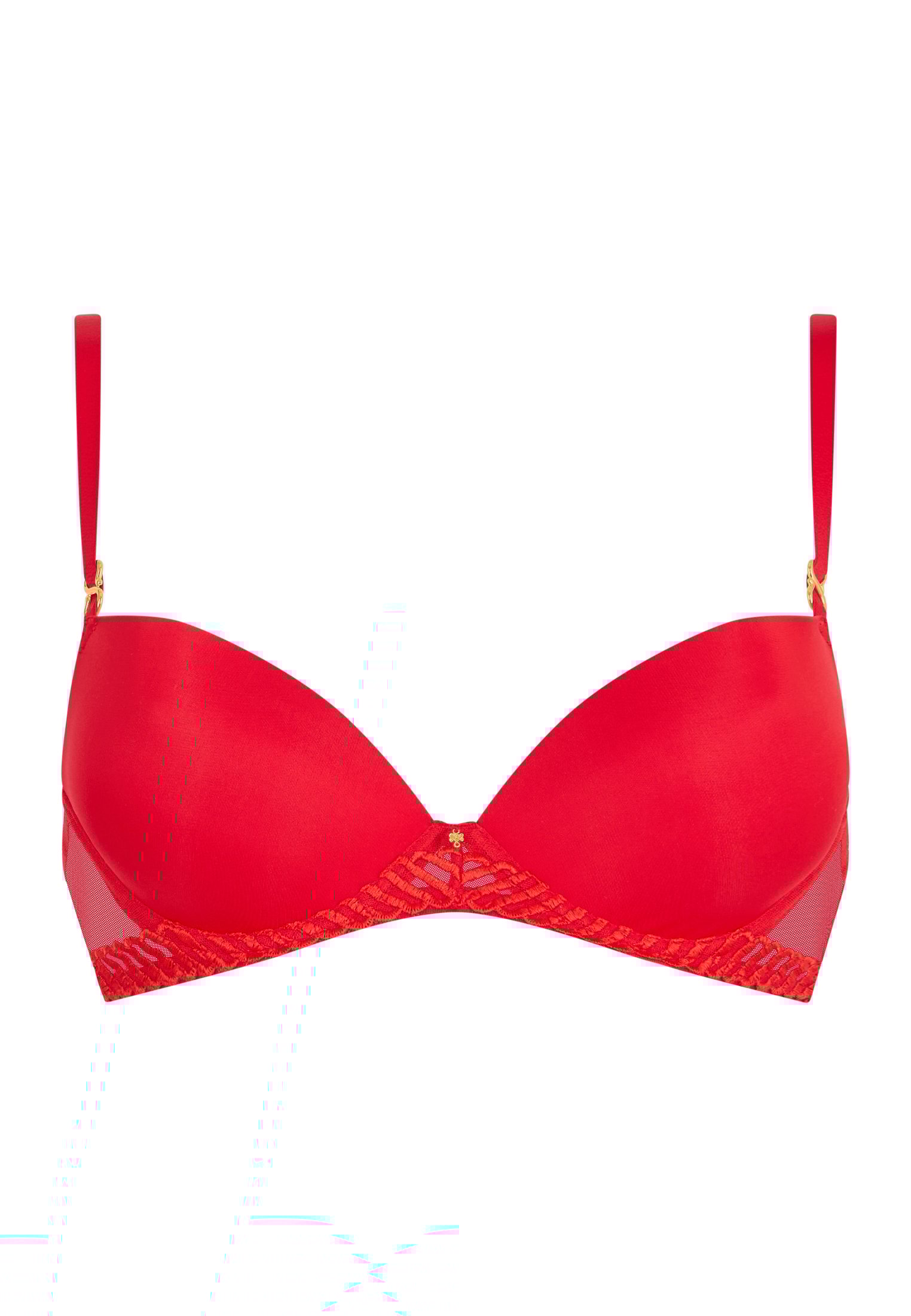 Push-up bra with molded cups Red